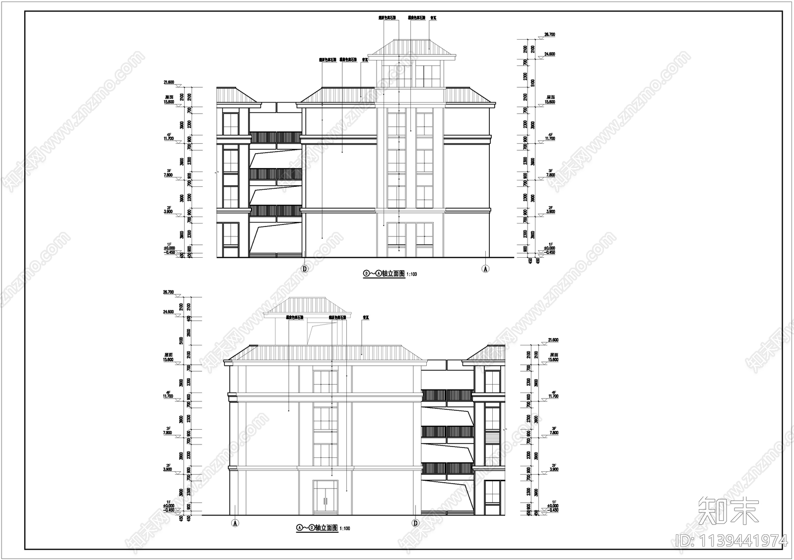 学校实训楼建筑cad施工图下载【ID:1139441974】