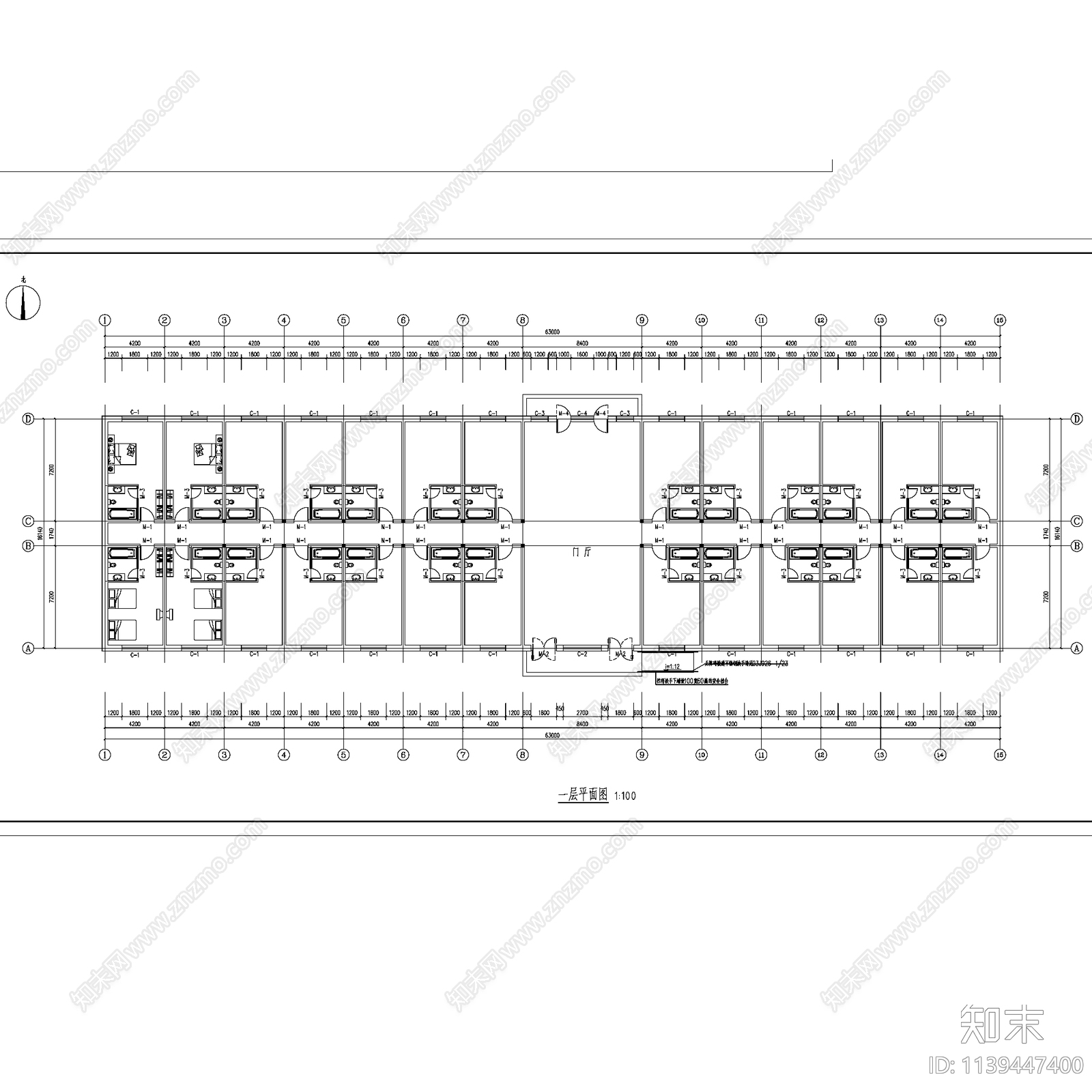 连云港秦山岛旅游景区建筑cad施工图下载【ID:1139447400】