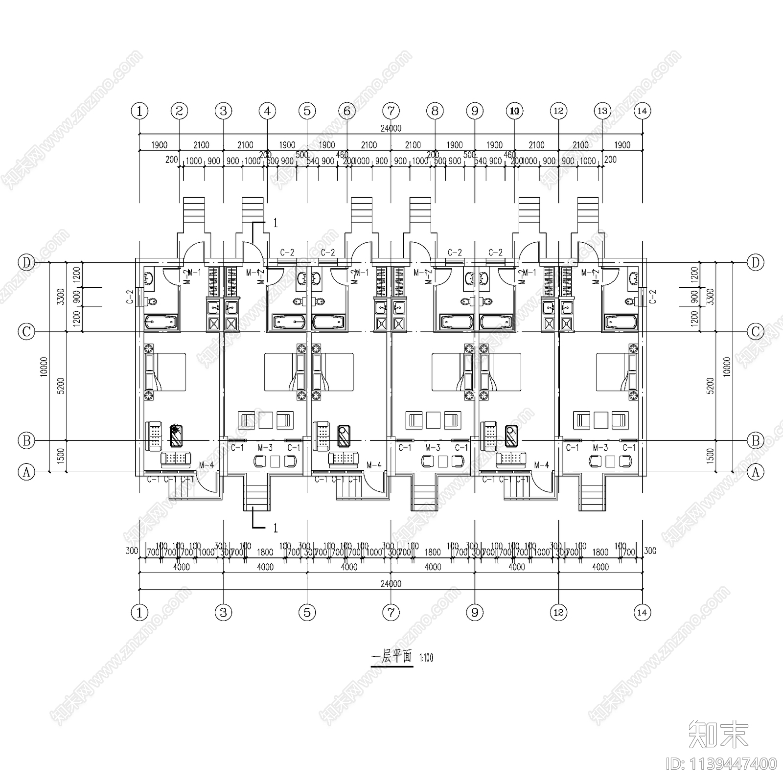 连云港秦山岛旅游景区建筑cad施工图下载【ID:1139447400】