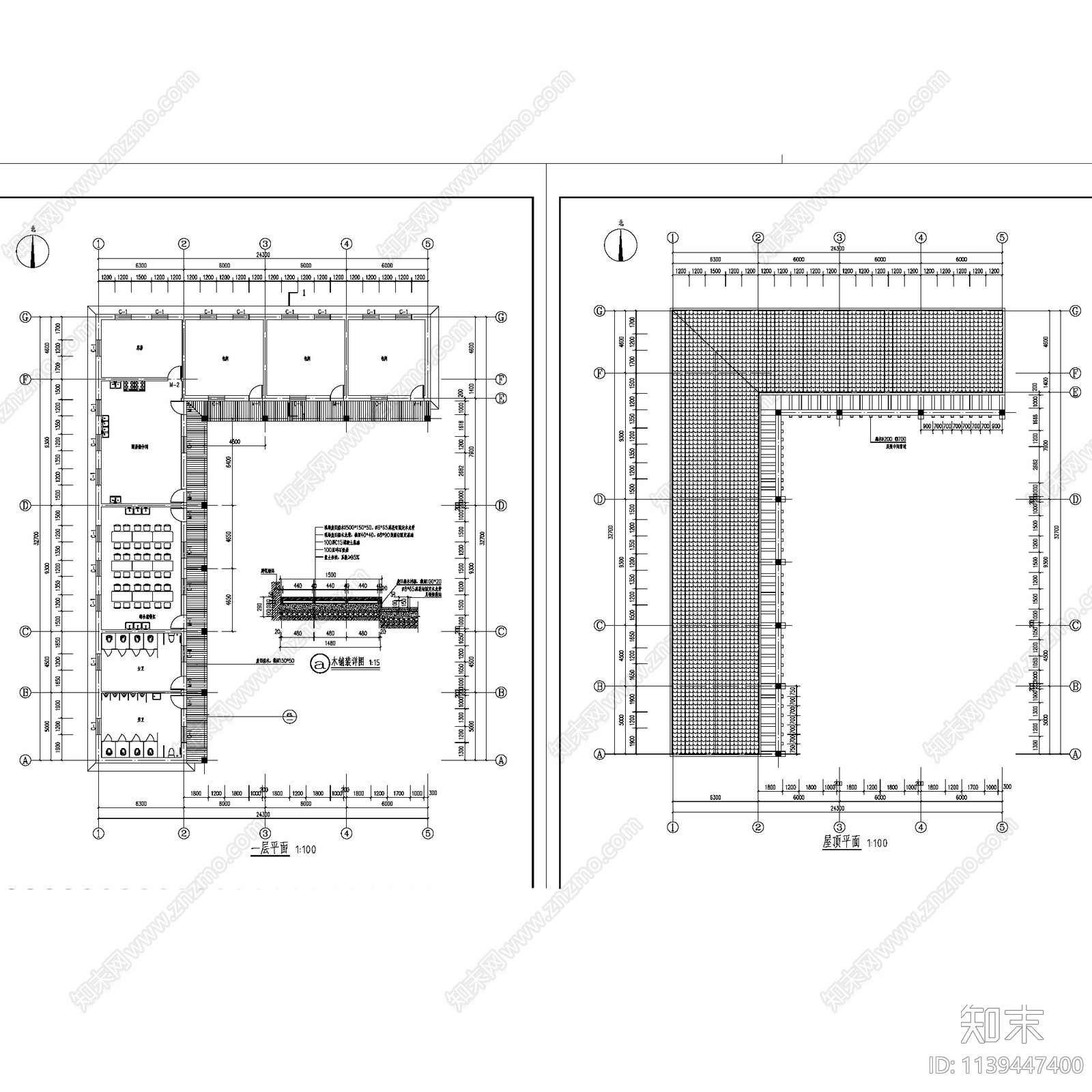 连云港秦山岛旅游景区建筑cad施工图下载【ID:1139447400】