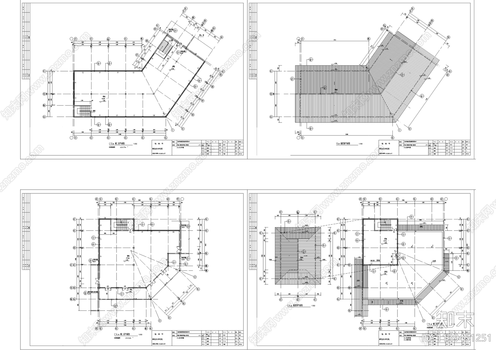 中式仿古商业街区建筑cad施工图下载【ID:1139451251】