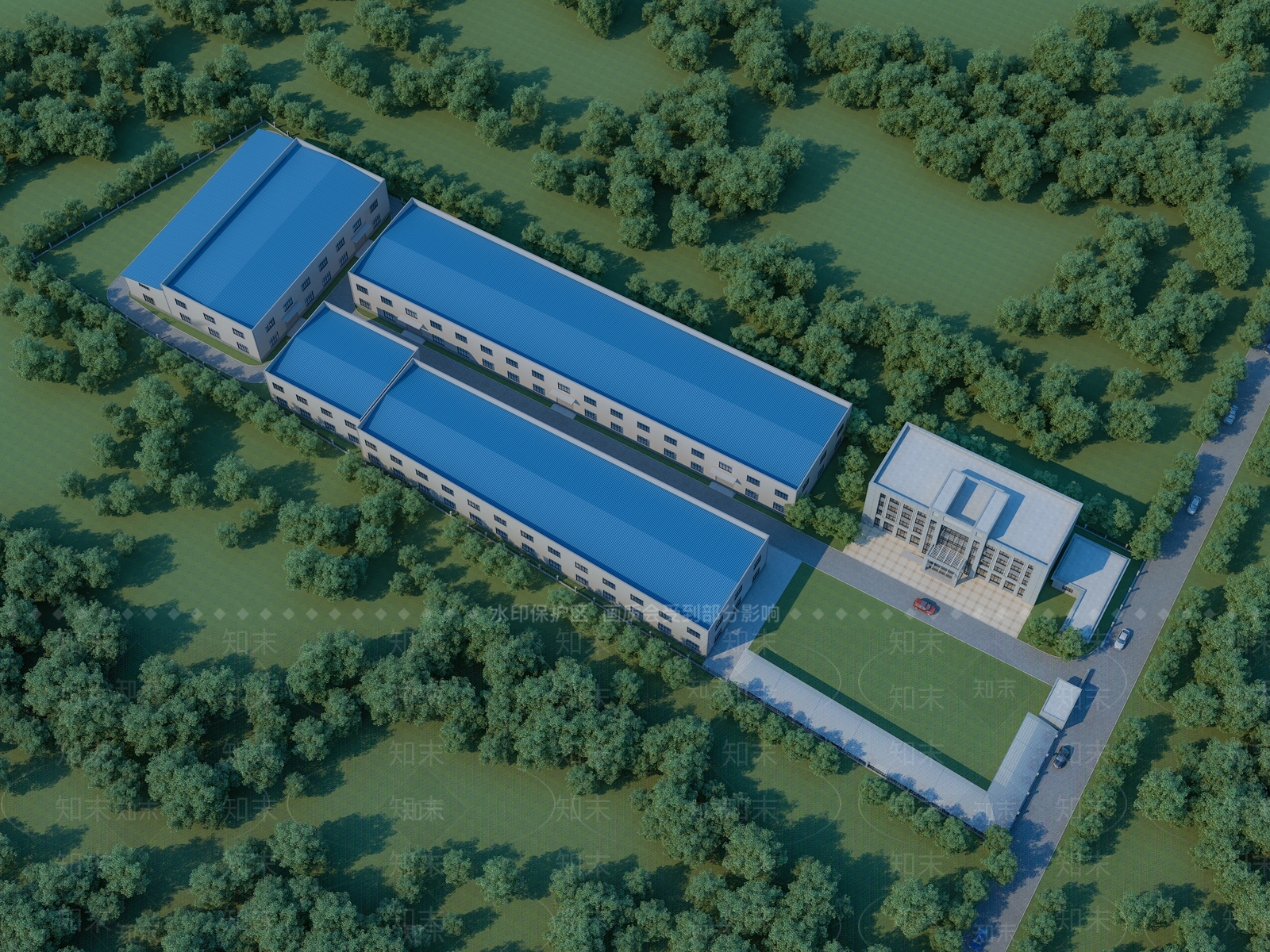 现代工业厂房3D模型下载【ID:1139455959】