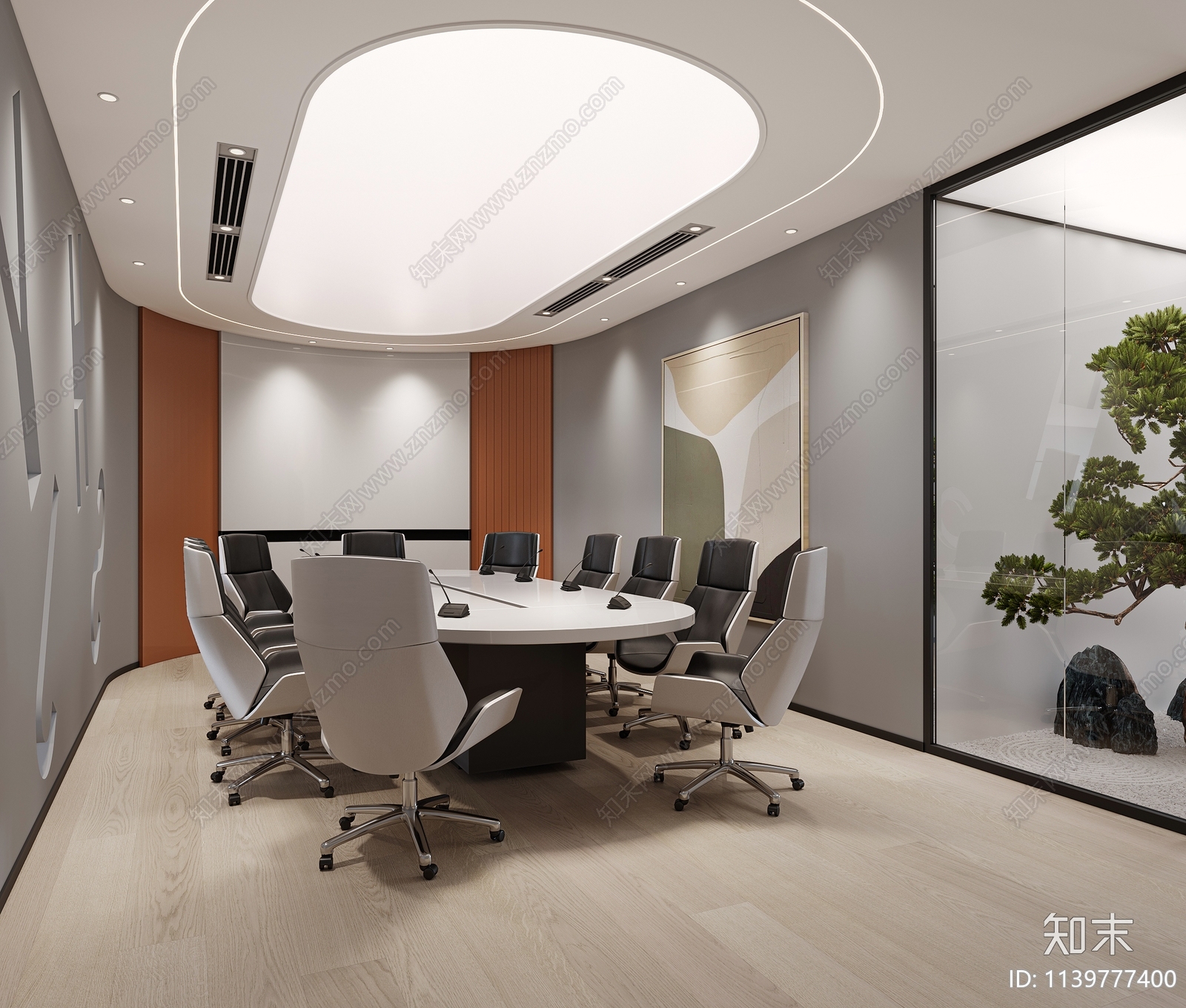 办公室效果图cad施工图下载【ID:1139777400】