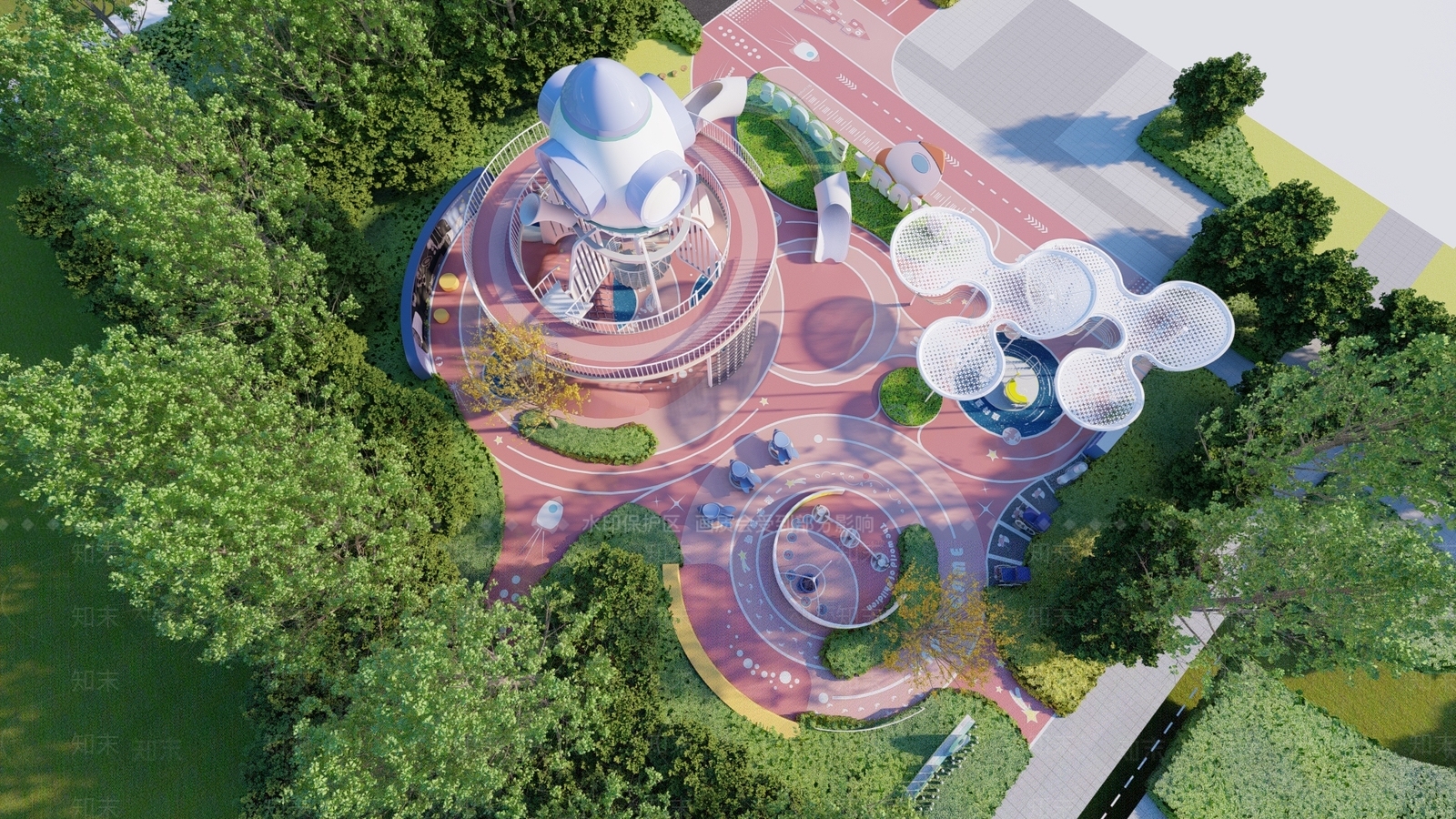 现代星球主题乐园SU模型下载【ID:1139460347】_知末su模型网