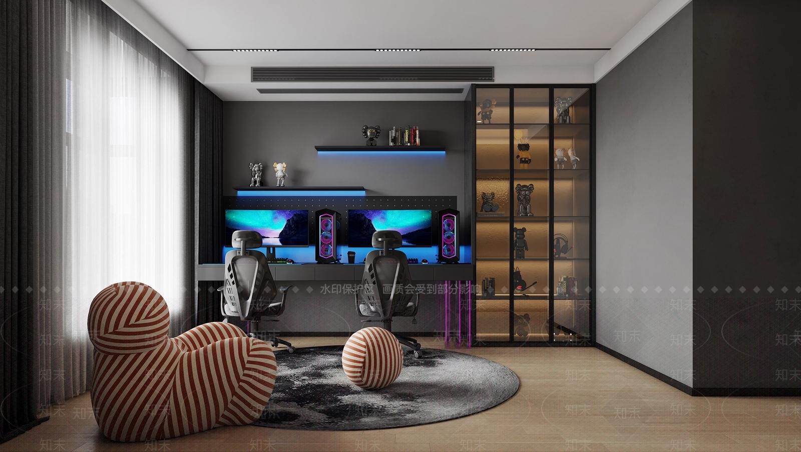 现代电竞房3D模型下载【ID:1139460892】