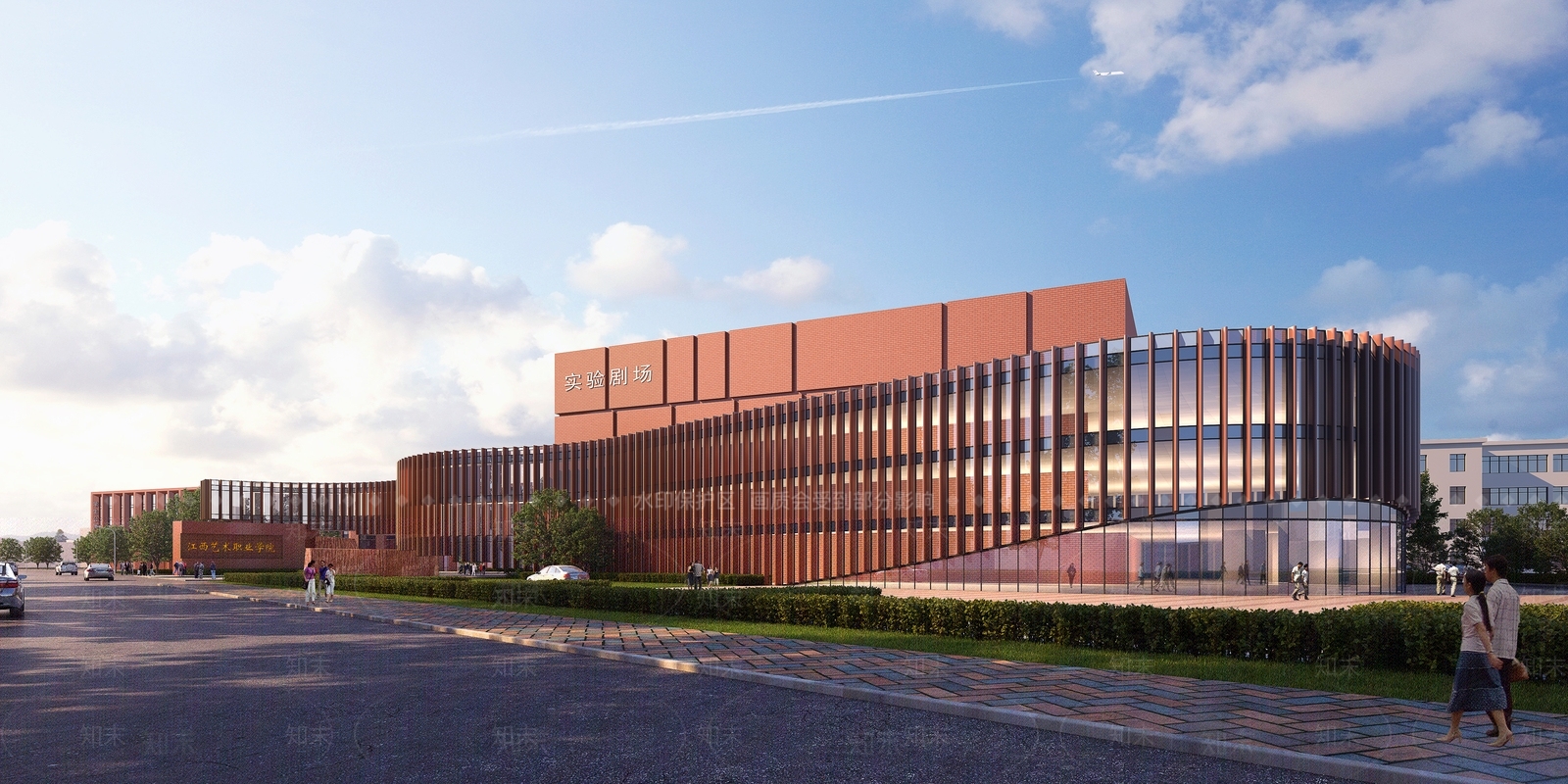 现代学校体育馆外观3D模型下载【ID:1139465524】