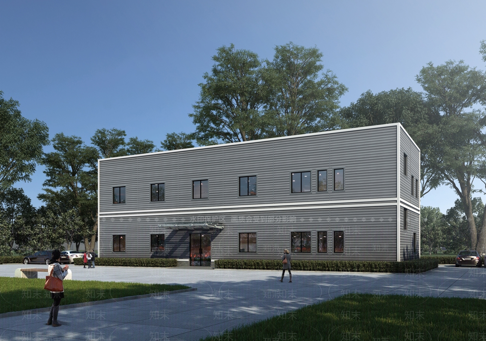 现代厂房食堂3D模型下载【ID:1139466981】