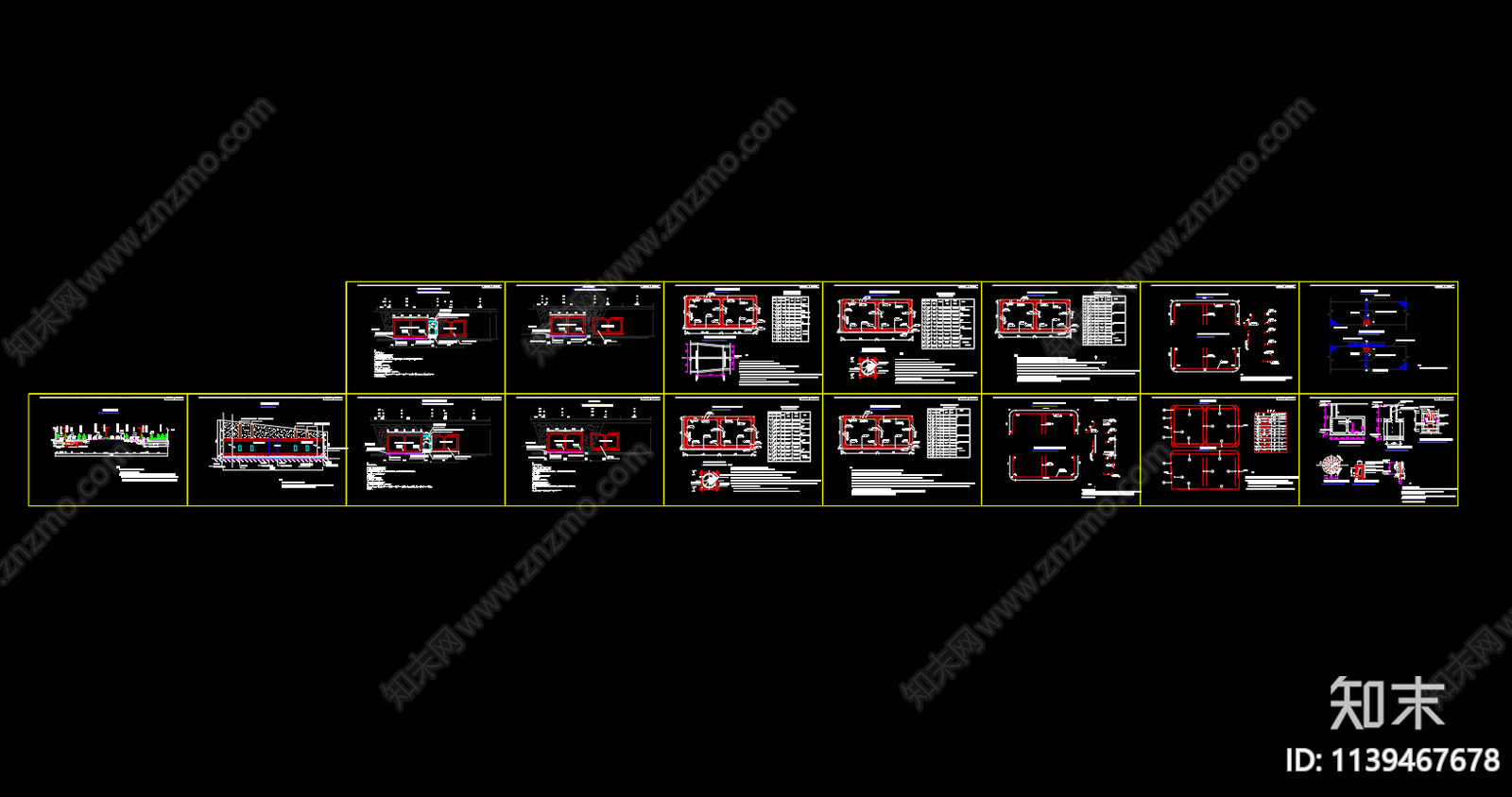 市政道路雨水箱涵结构配筋cad施工图下载【ID:1139467678】
