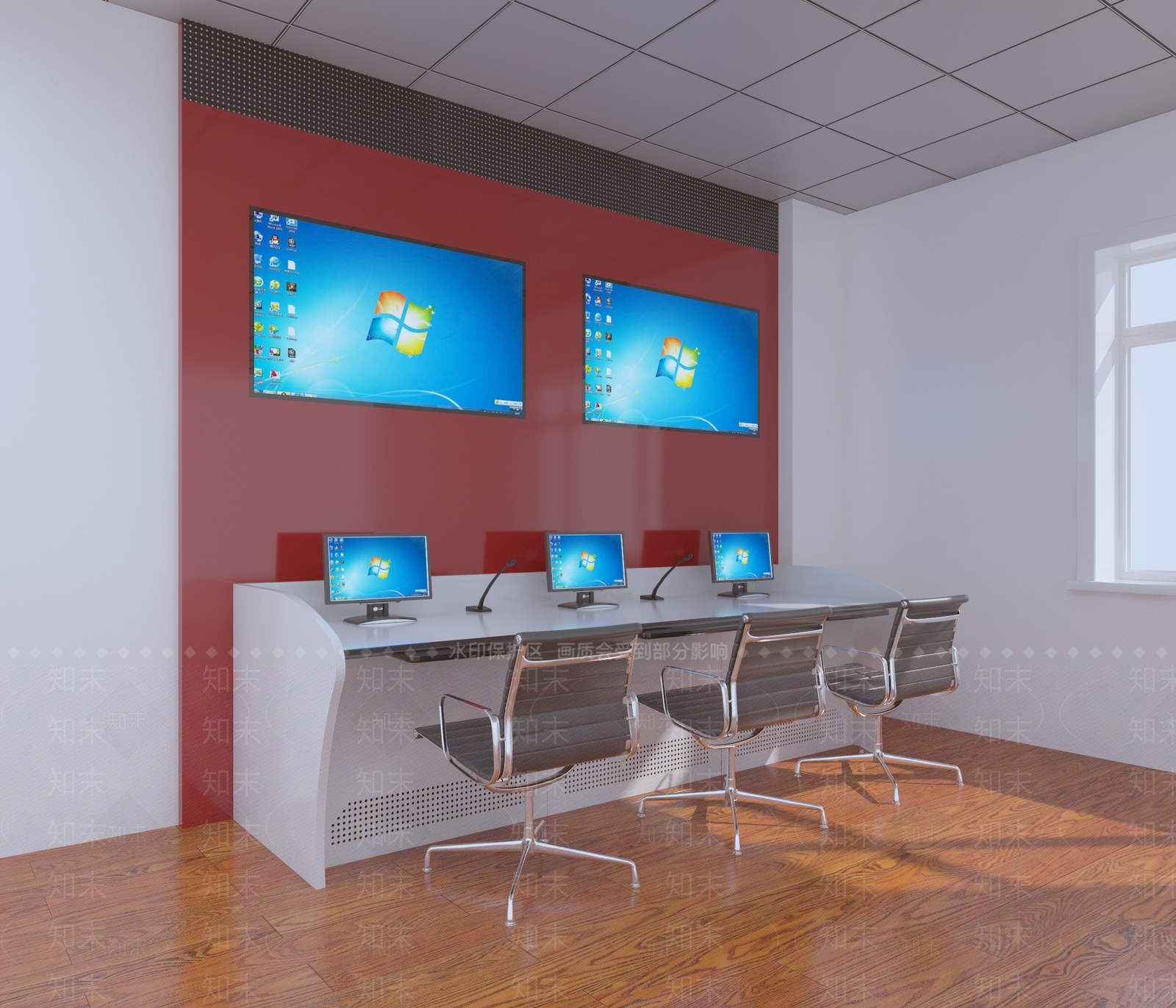 现代指挥控制室3D模型下载【ID:1139473007】