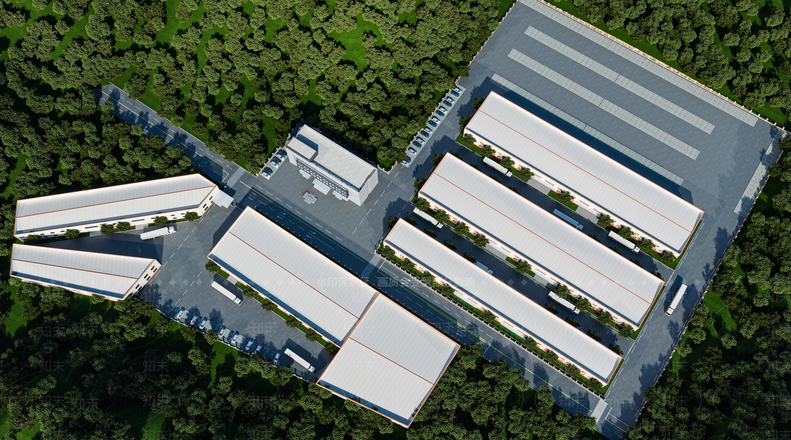 现代工业厂房3D模型下载【ID:1139475681】