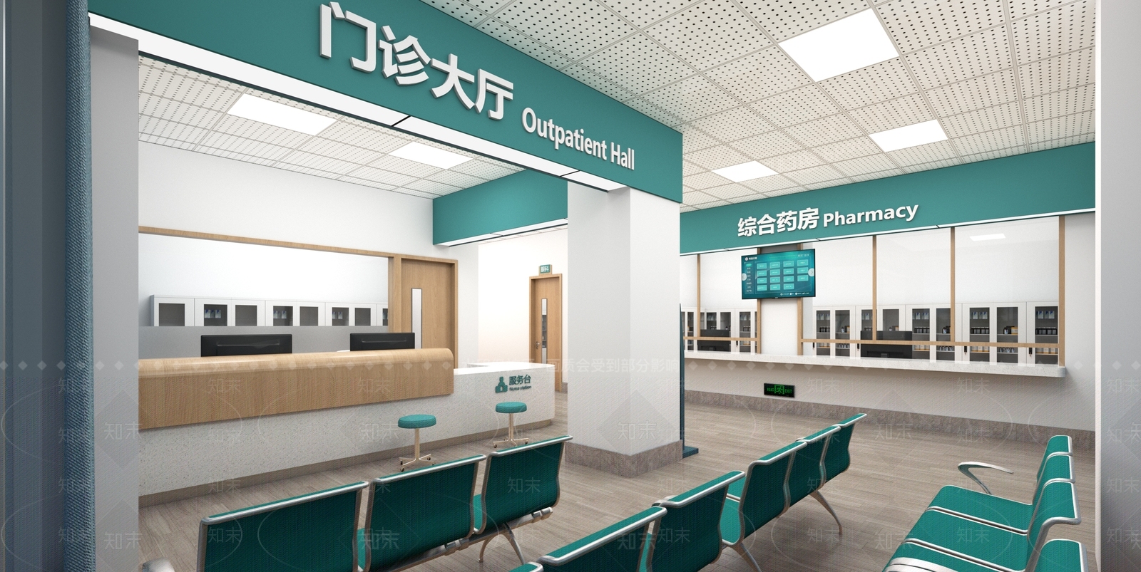 现代医院门诊SU模型下载【ID:1139478376】