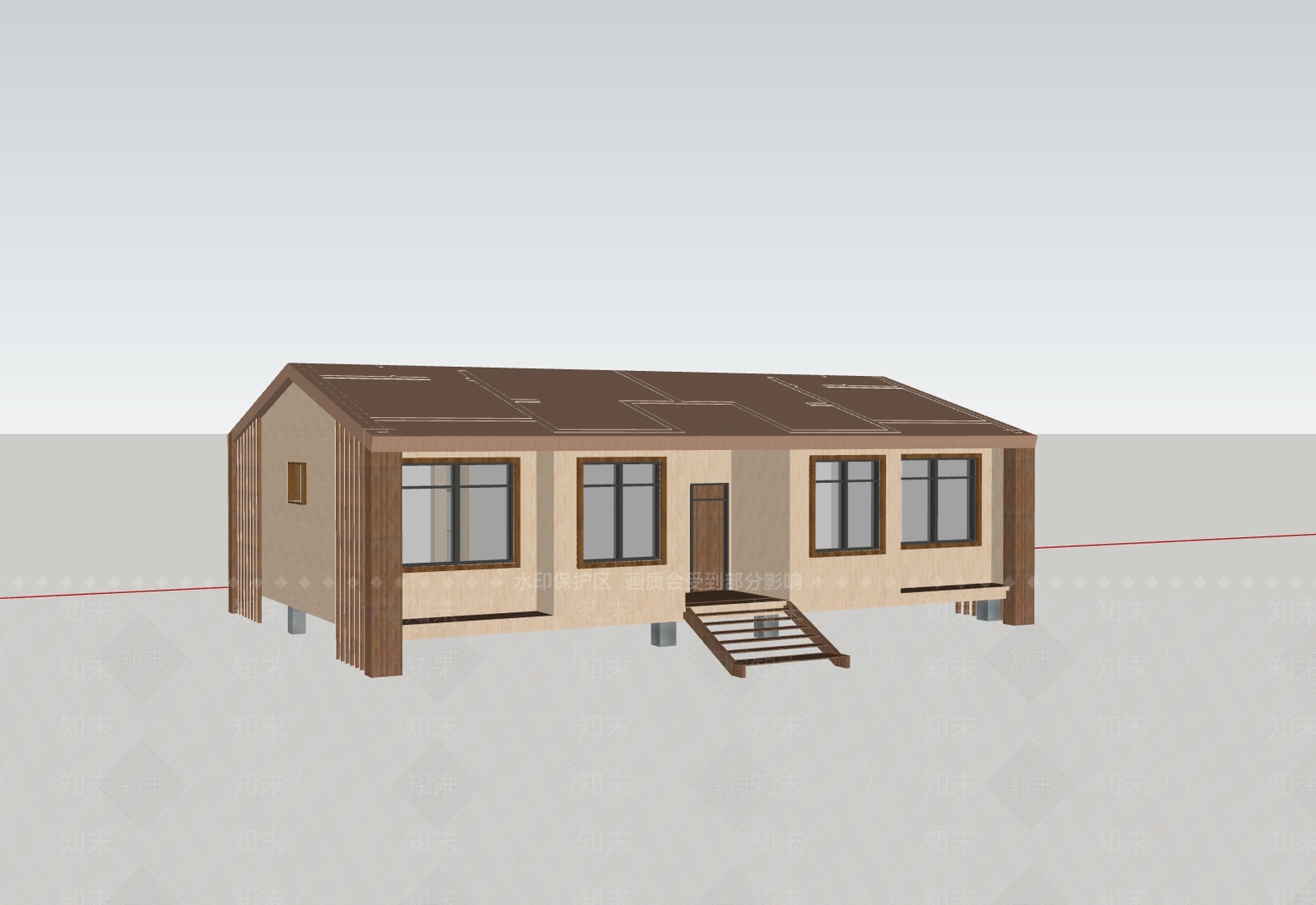 现代木屋SU模型下载【ID:1139481433】