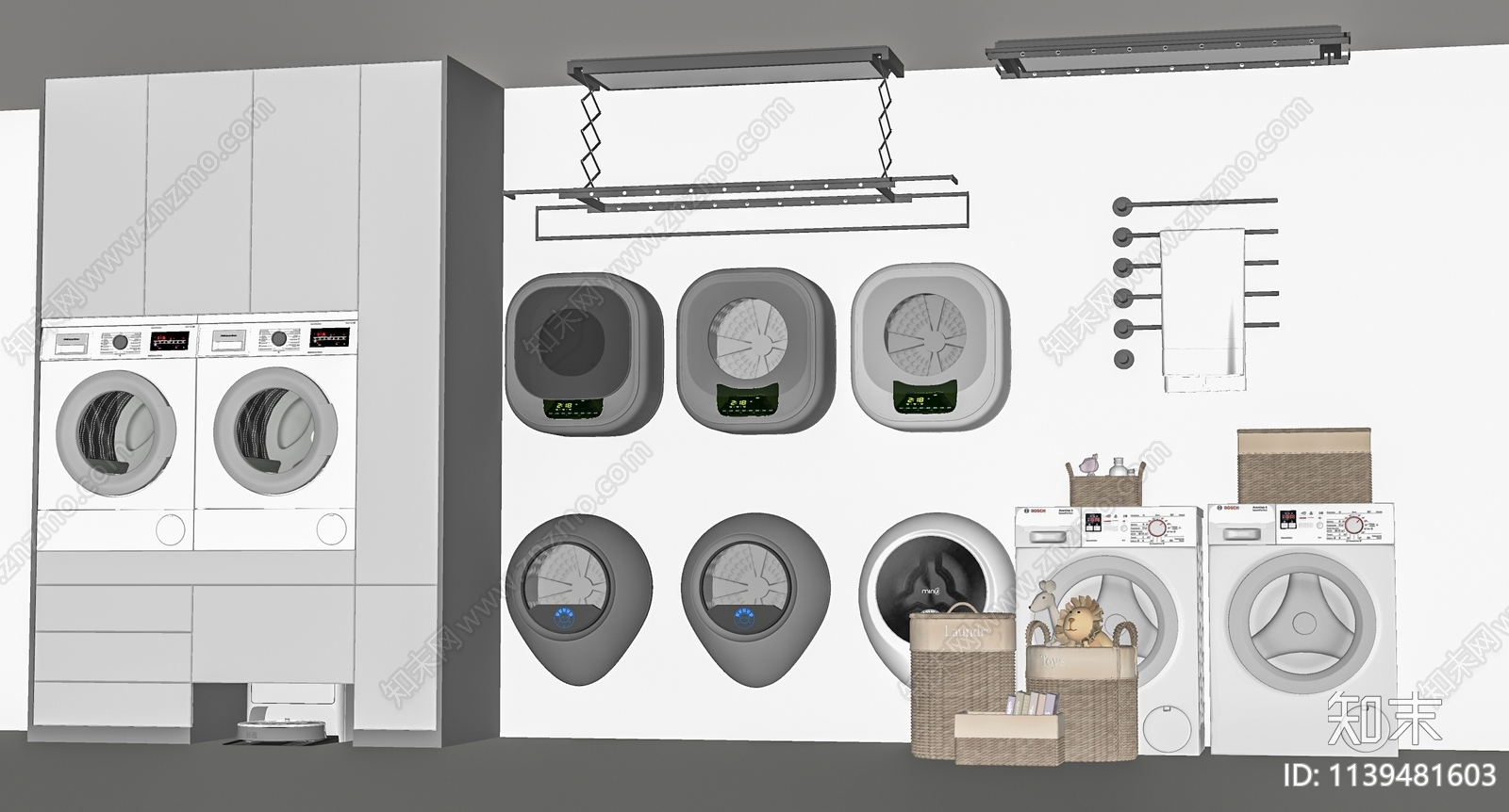 洗衣机SU模型下载【ID:1139481603】