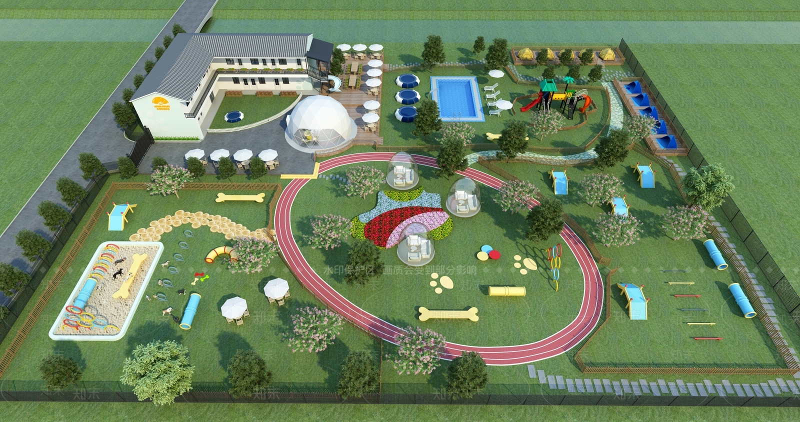 现代宠物游乐园3D模型下载【ID:1139482245】