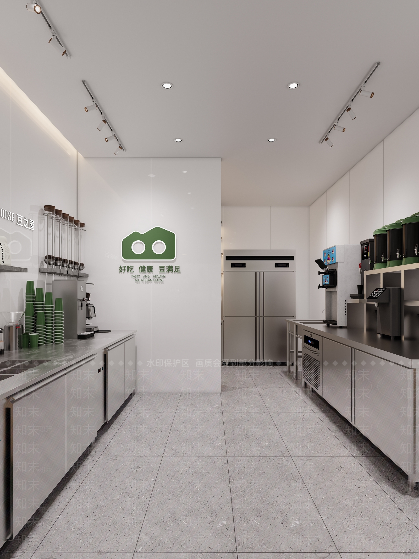 现代奶茶店3D模型下载【ID:1139482420】