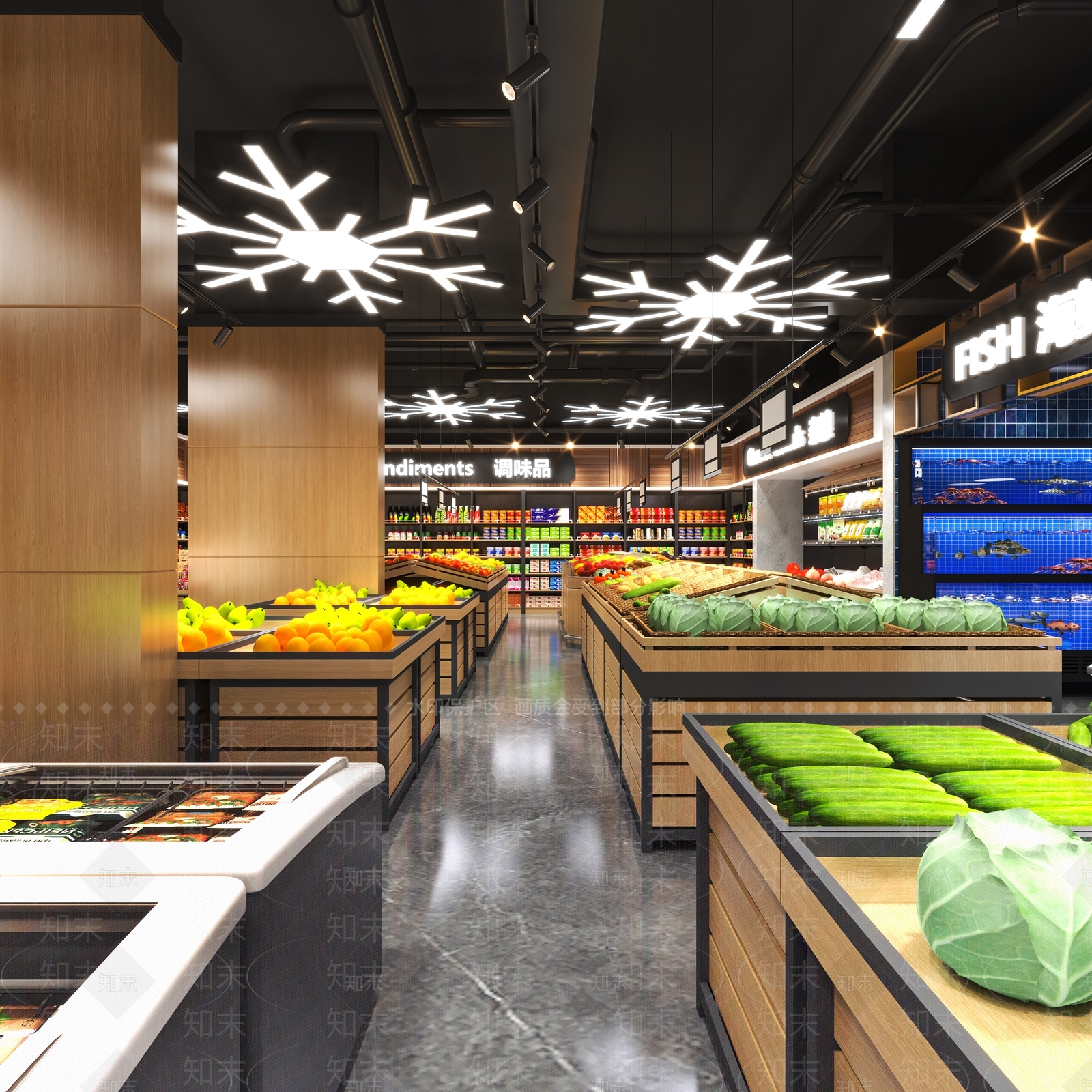 现代超市3D模型下载【ID:1139483359】