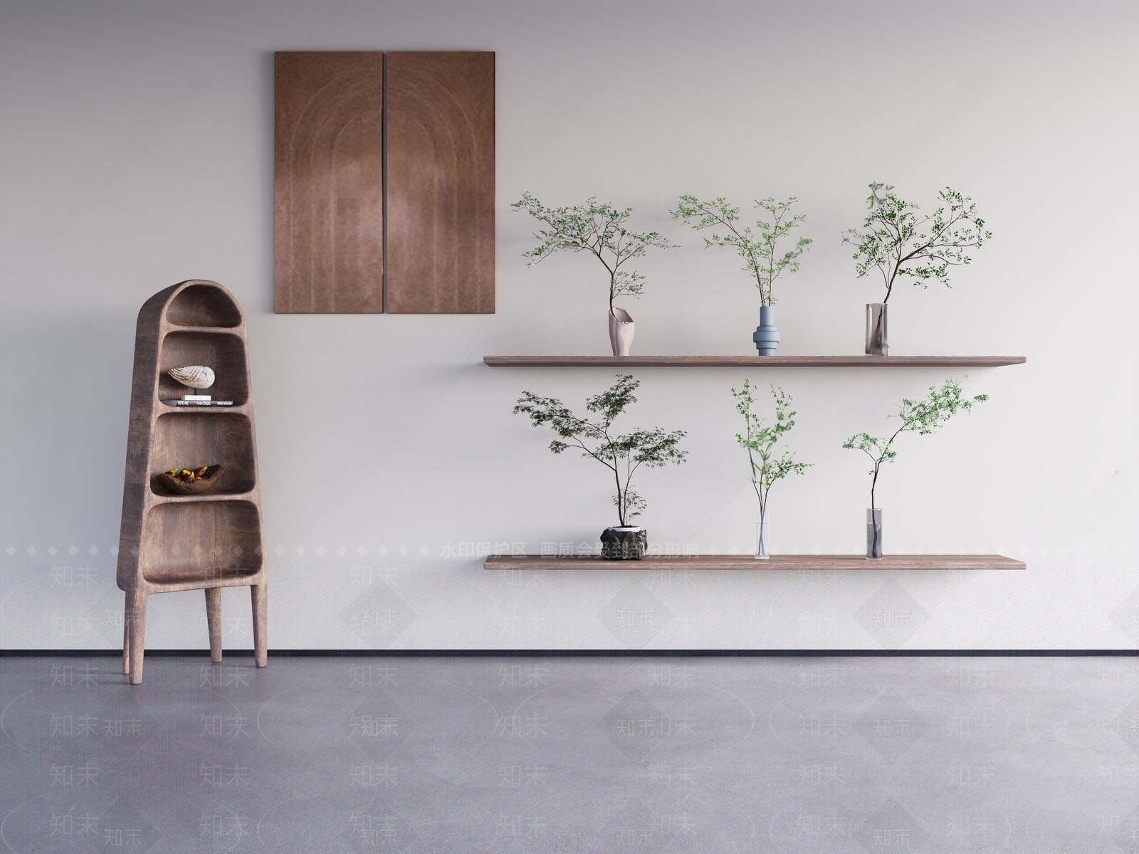 现代植物花瓶SU模型下载【ID:1139482924】