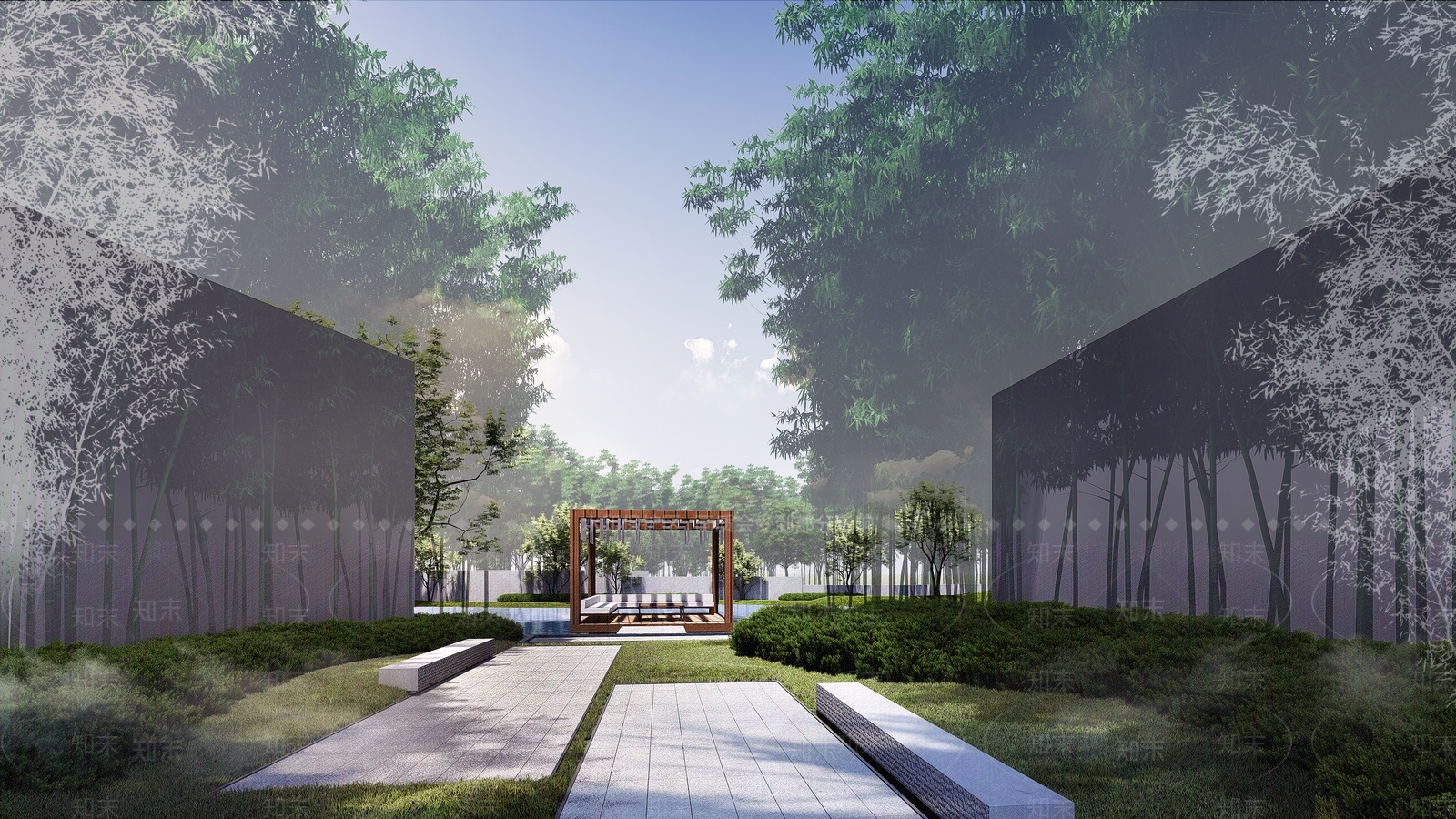 现代景观亭SU模型下载【ID:1139485597】