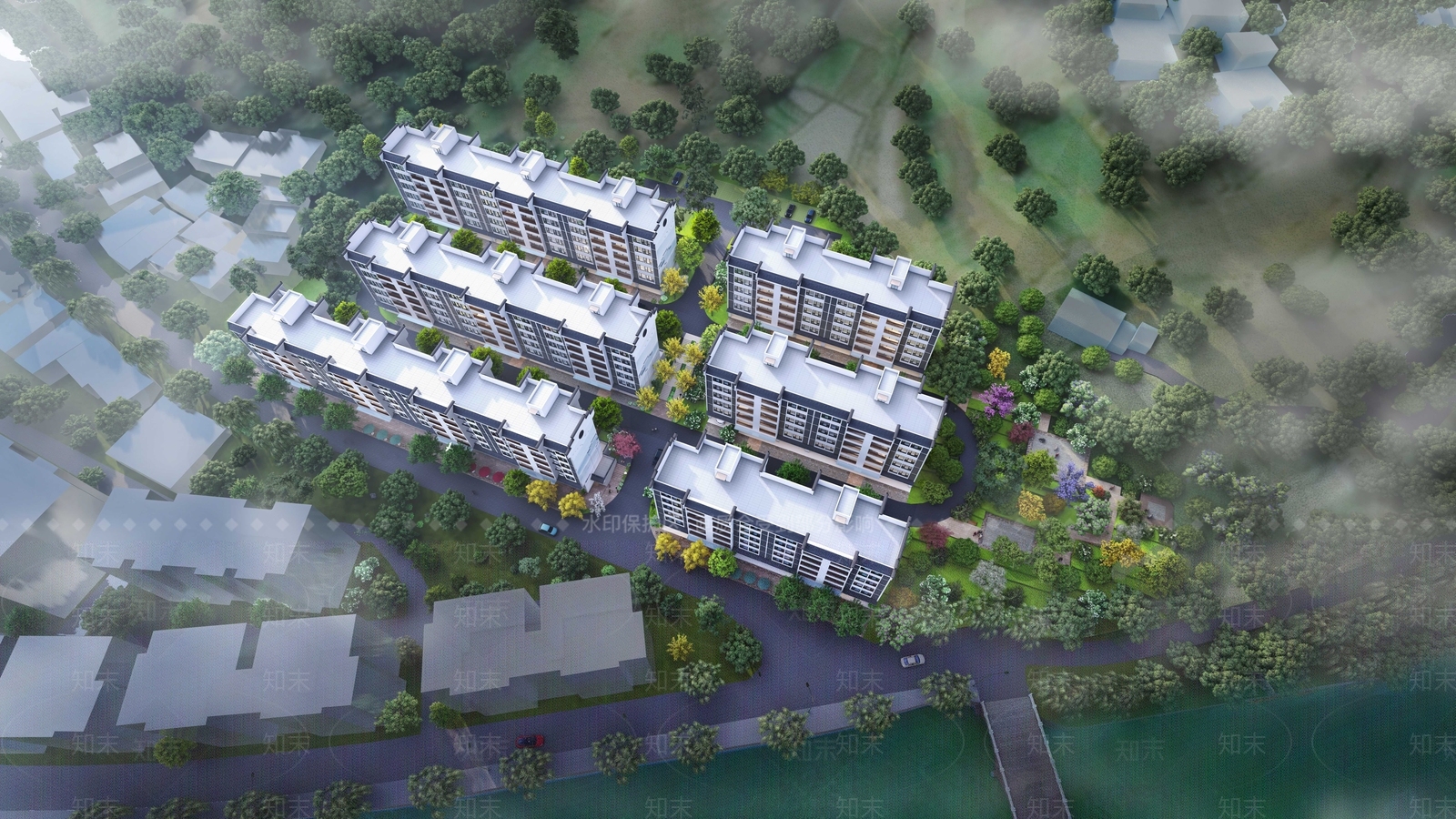 新中式多层住宅SU模型下载【ID:1139492061】