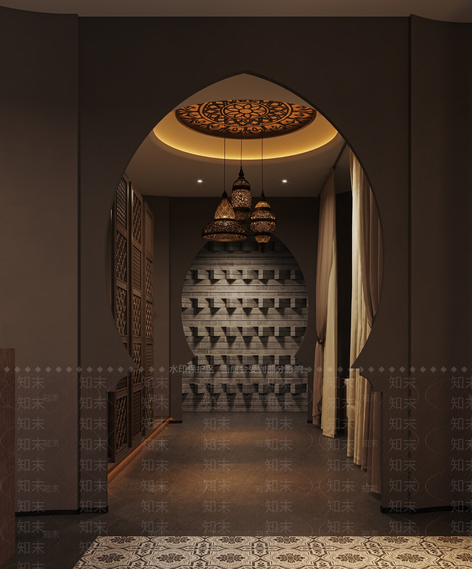 东南亚玄关3D模型下载【ID:1222106483】