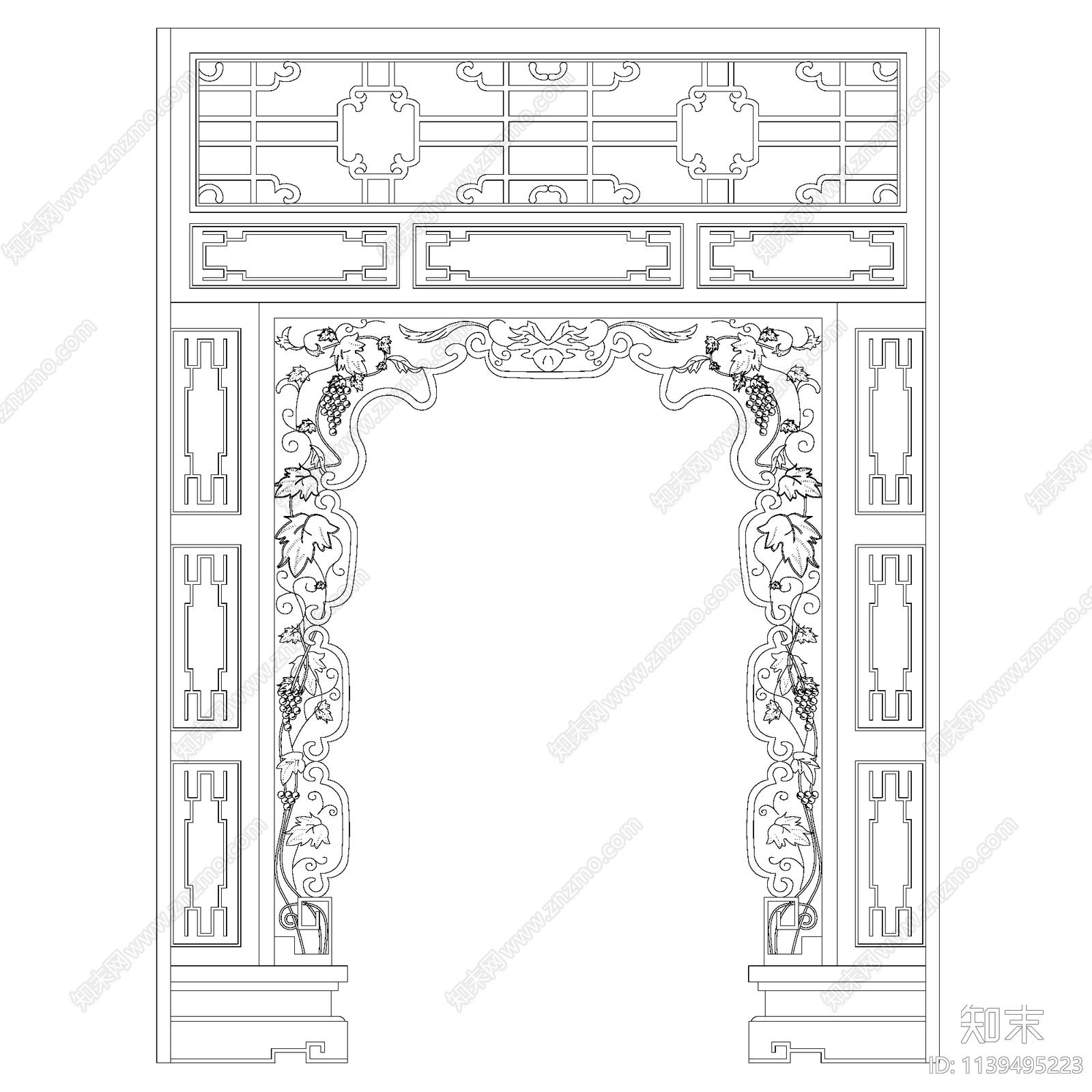 古建园林门洞施工图下载【ID:1139495223】