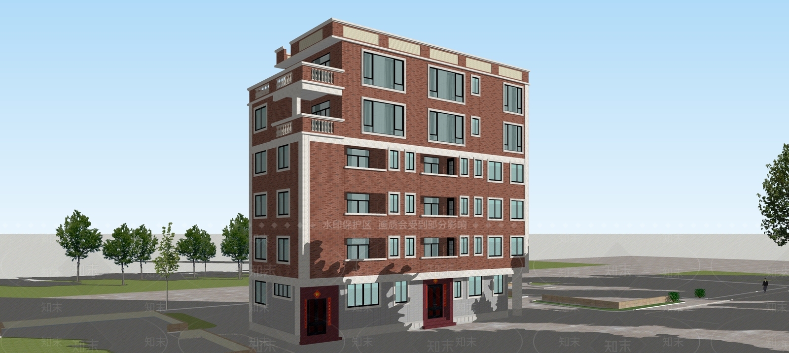 现代农村新式自建房SU模型下载【ID:1139501051】