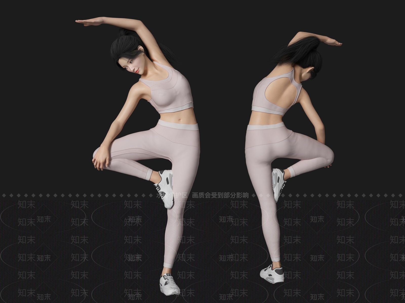 瑜伽女人SU模型下载【ID:1139506722】