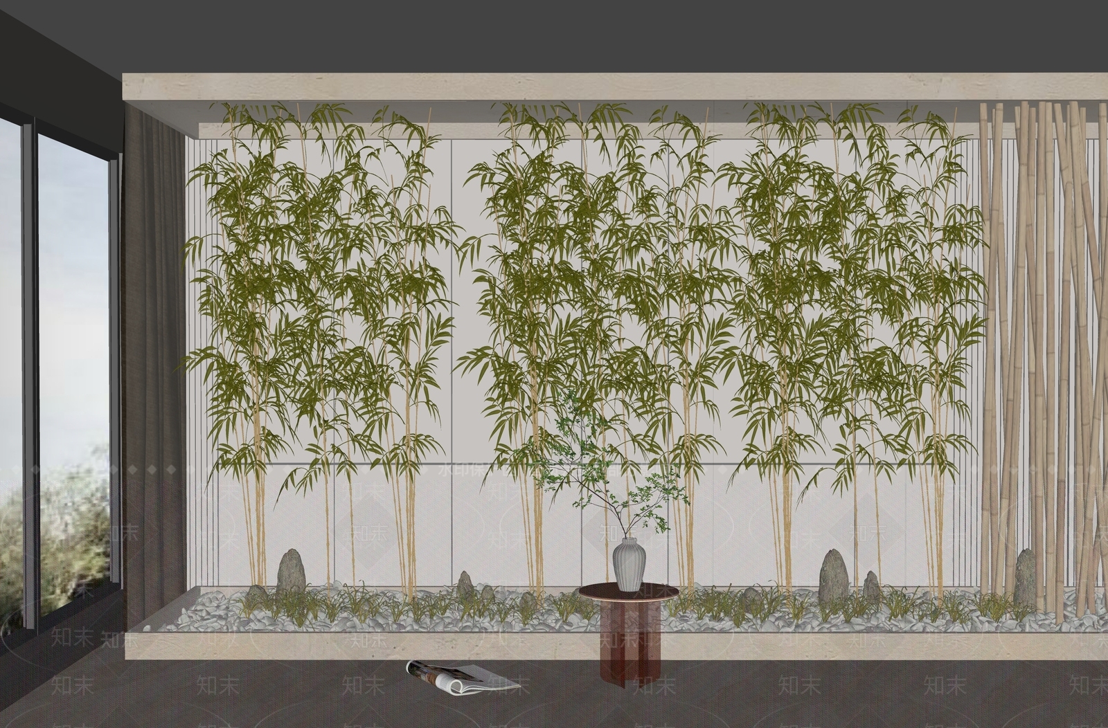 竹子绿植花坛SU模型下载【ID:1139507131】