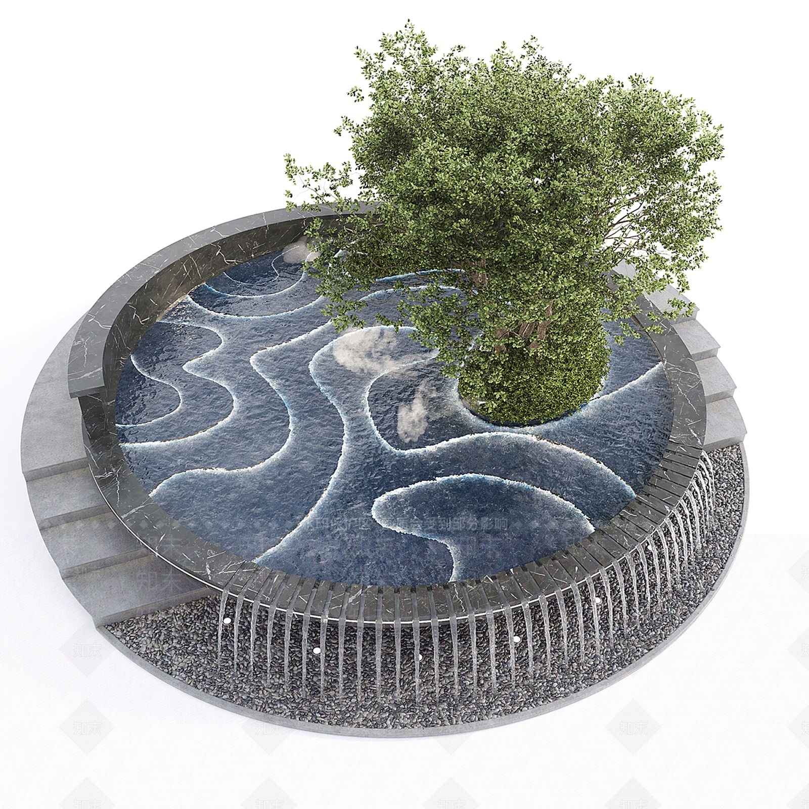现代喷泉3D模型下载【ID:1139508704】_知末3d模型网