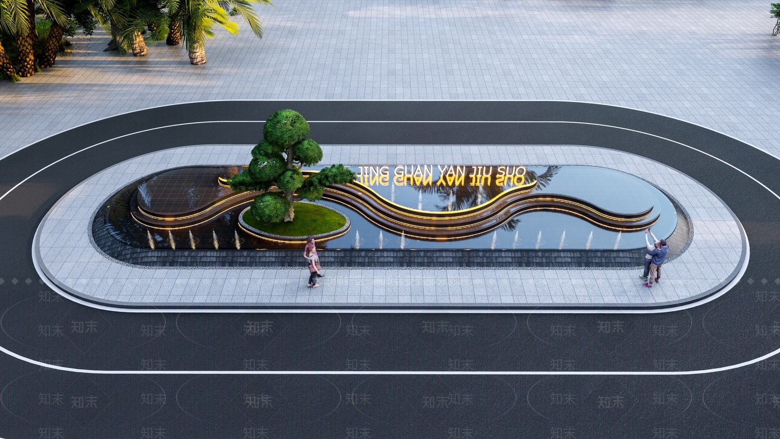 现代水景SU模型下载【ID:1139509584】
