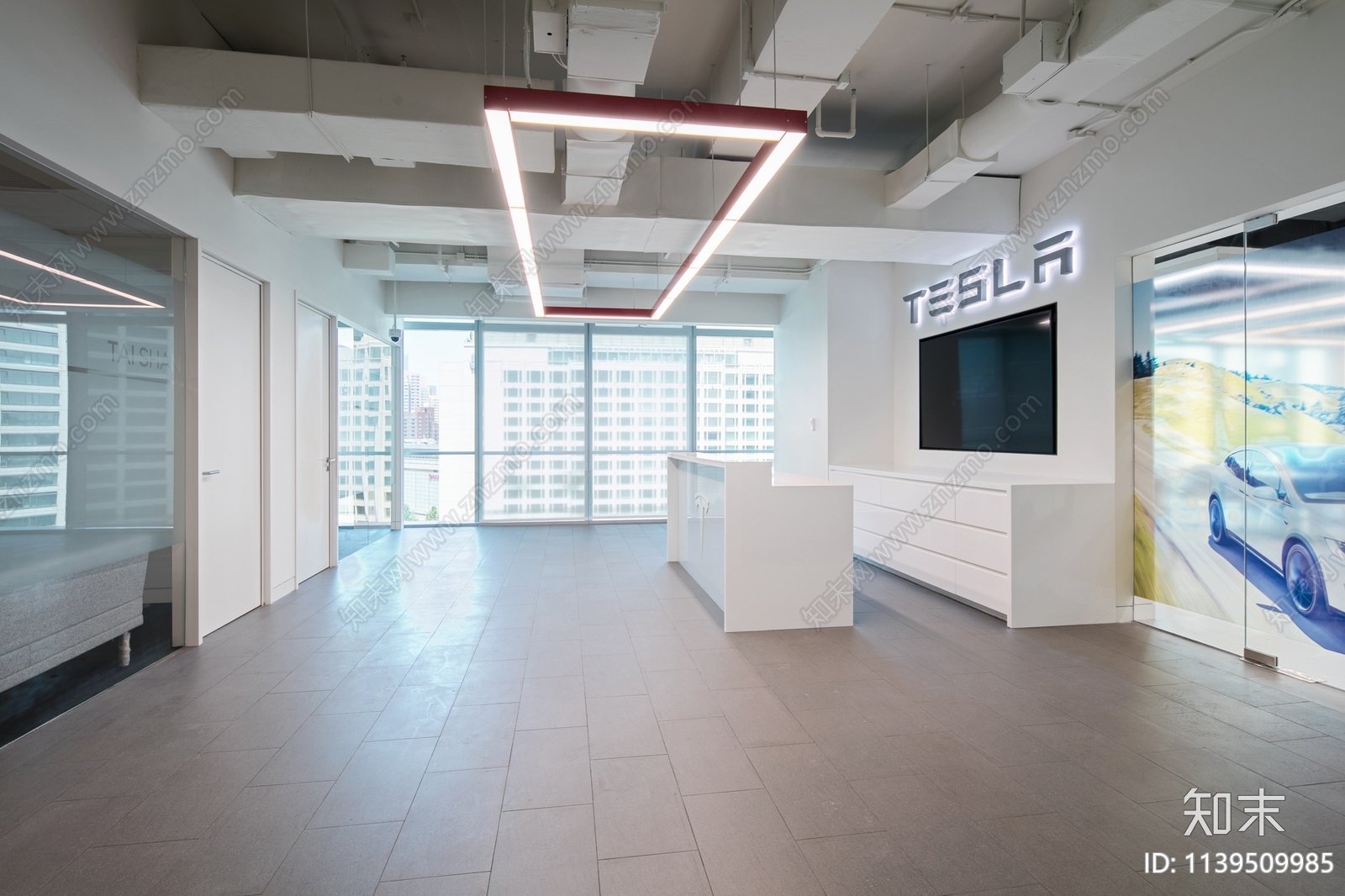 CRC特斯拉中国北京总部办公室施工图cad施工图下载【ID:1139509985】