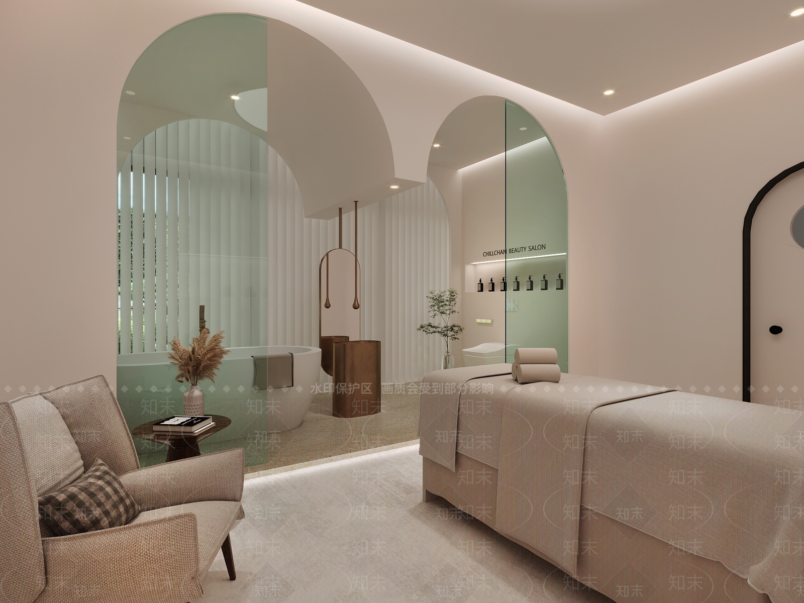 现代美容SPA店3D模型下载【ID:1139514018】