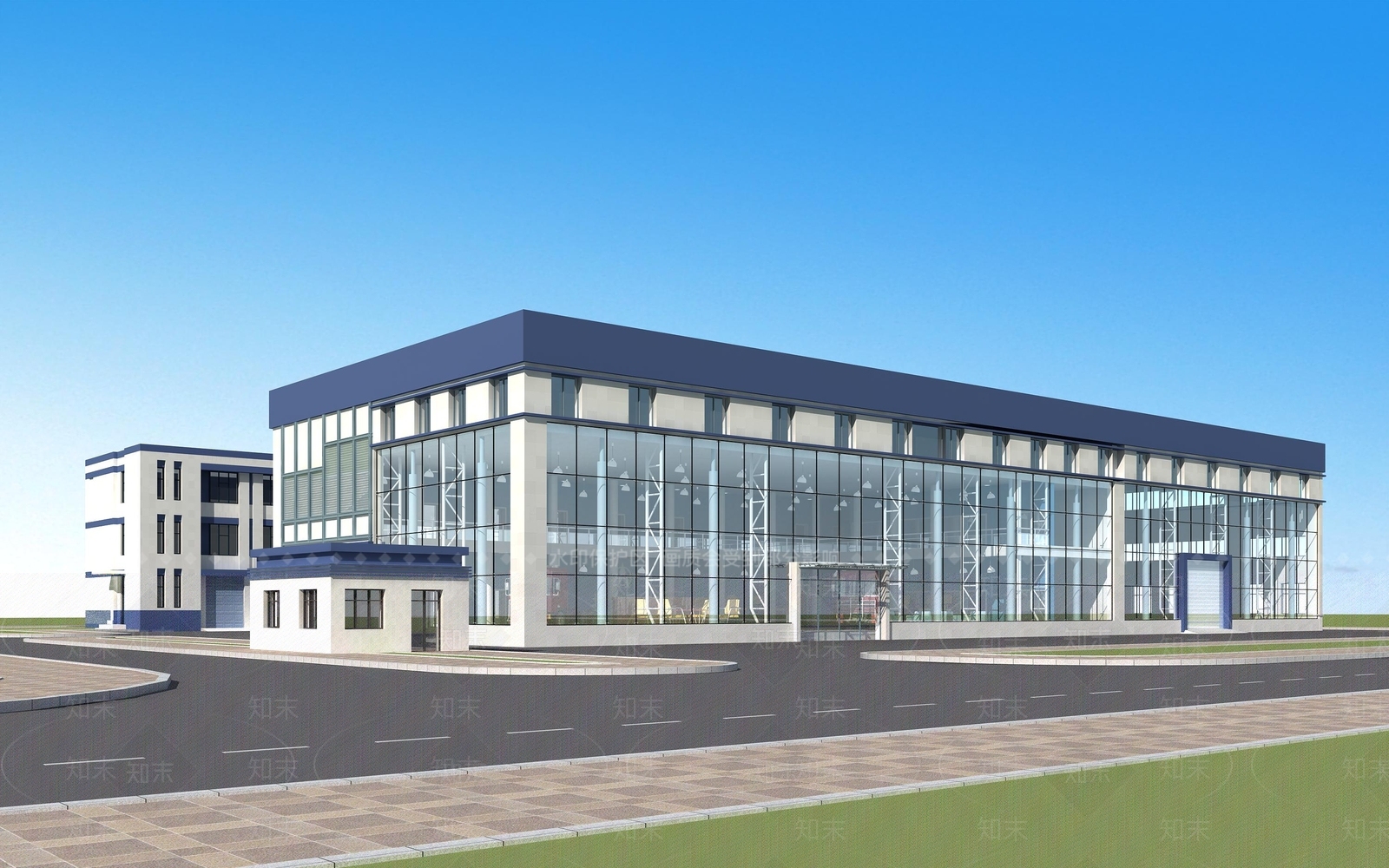 现代汽车4s店展厅3D模型下载【ID:1139516450】