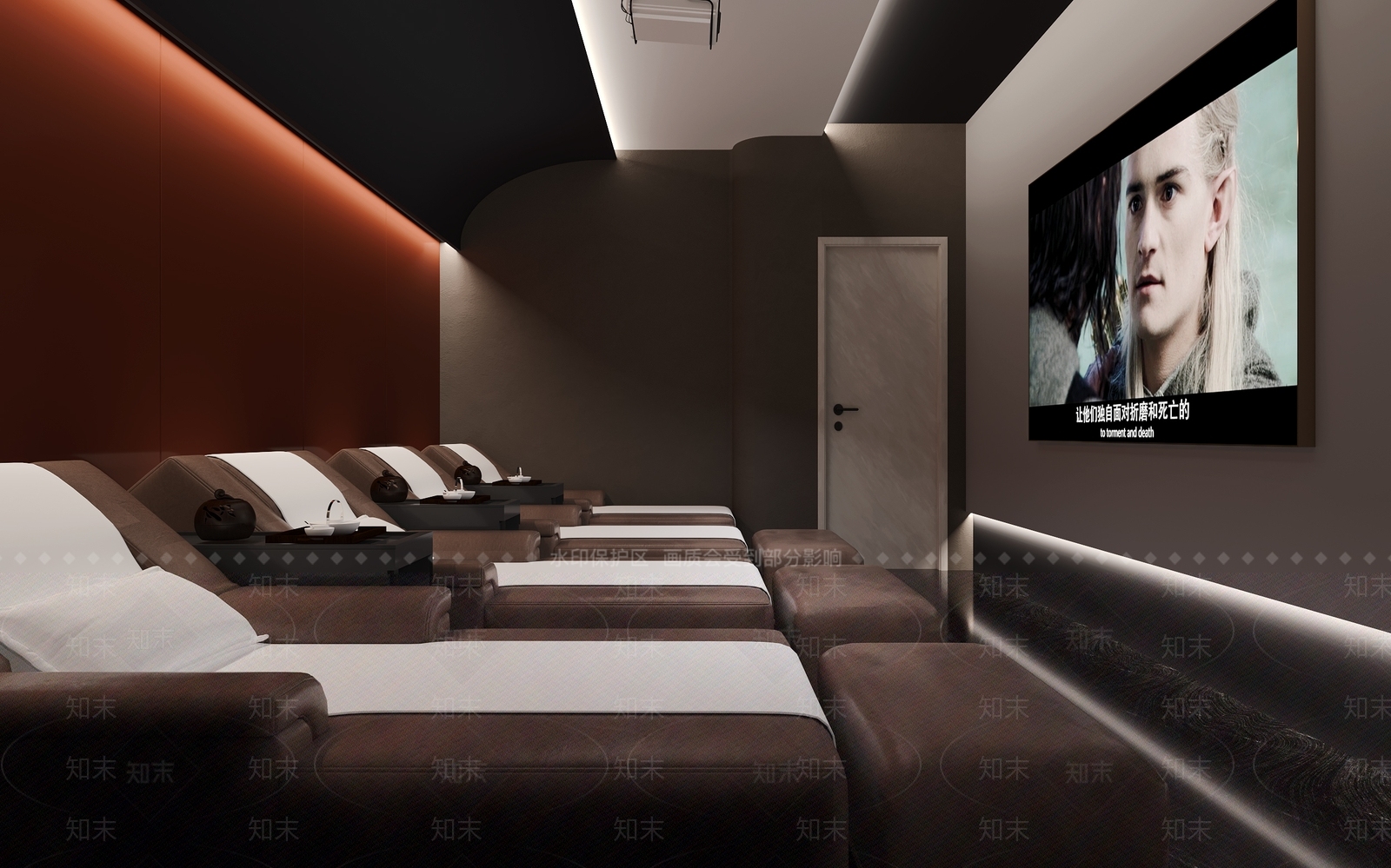 现代暗黑风美容SPA店包间3D模型下载【ID:1139519994】