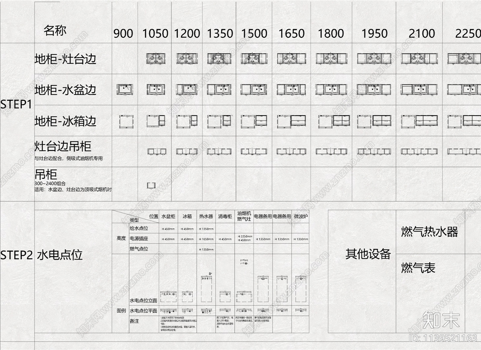 厨房橱柜标准化cad施工图下载【ID:1139521163】