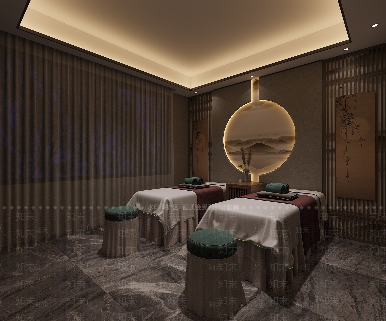 新中式美容SPA店3D模型下载【ID:1139521790】