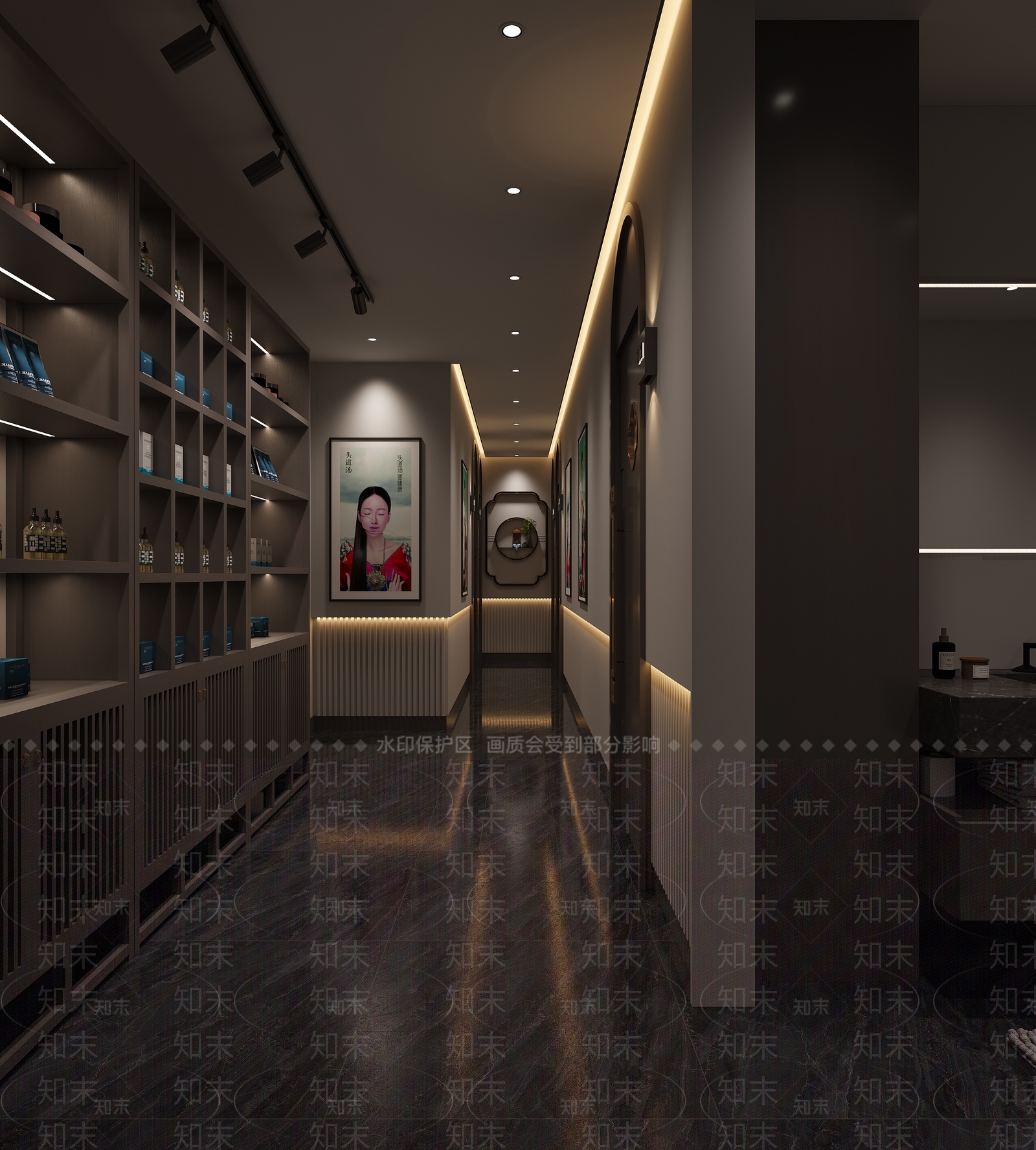 新中式美容SPA店3D模型下载【ID:1139521790】