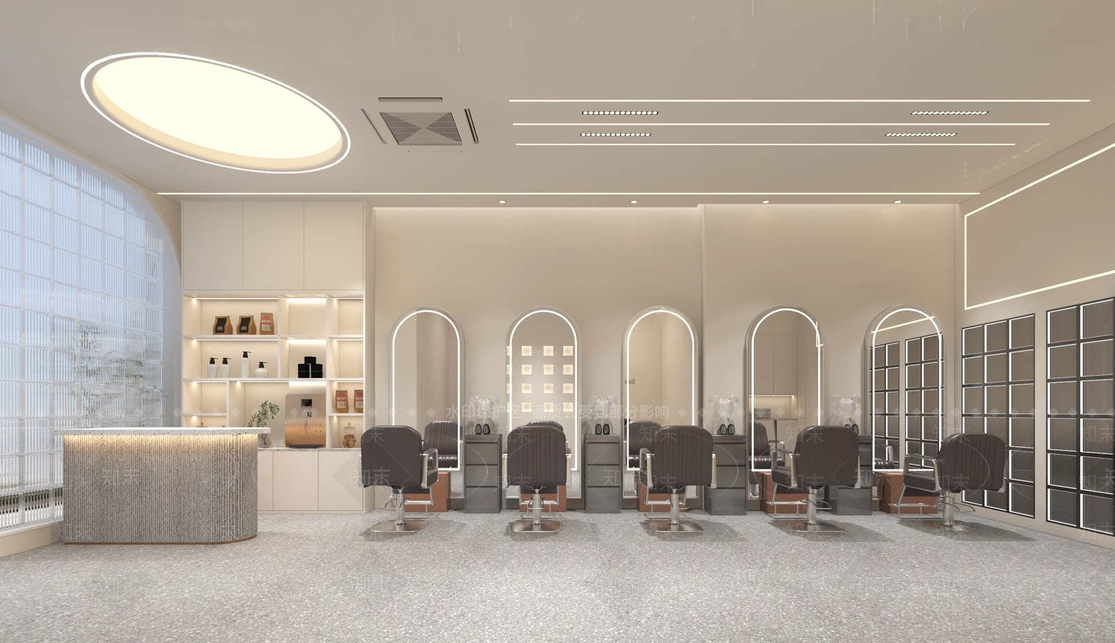 侘寂风理发店3D模型下载【ID:1139525988】