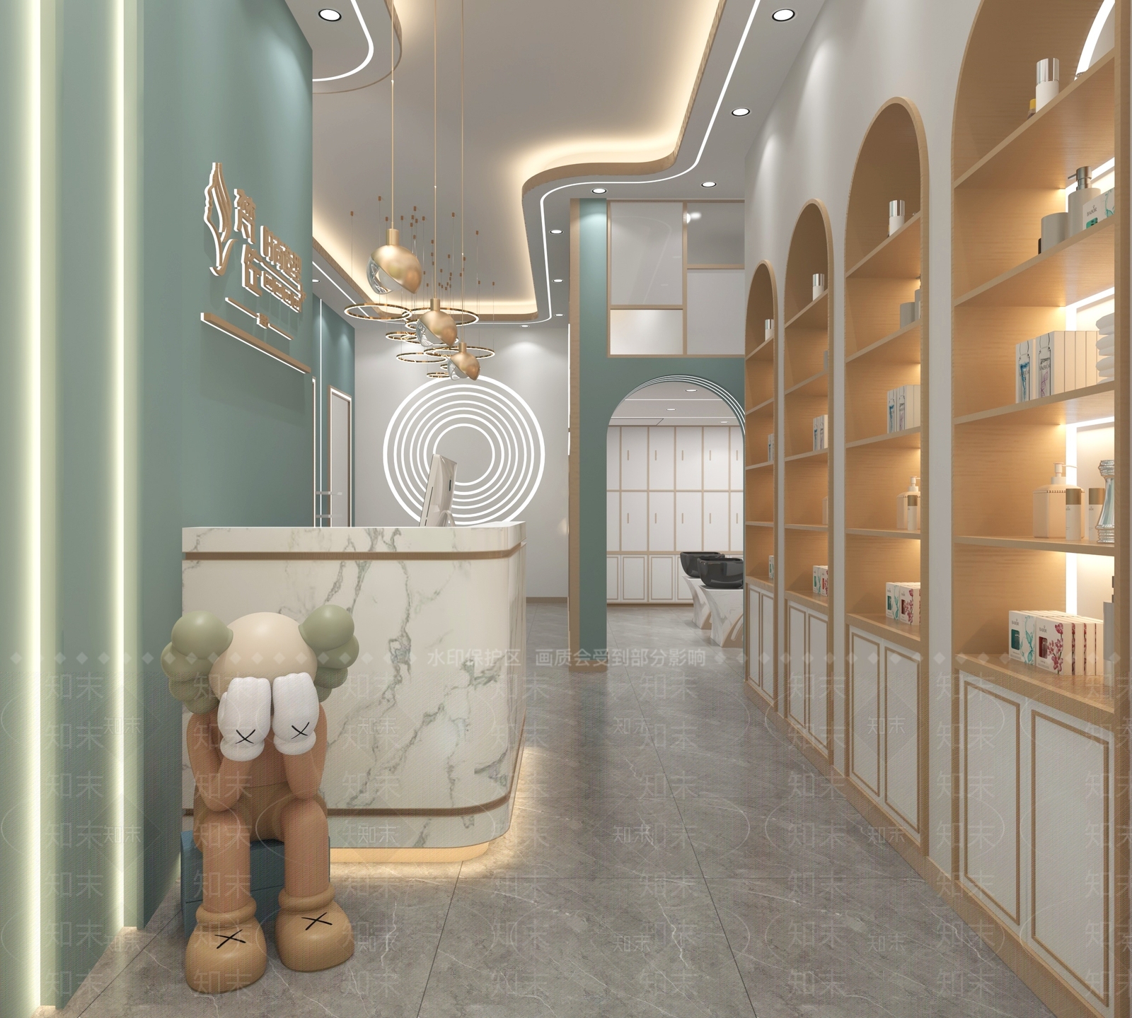 现代美发店3D模型下载【ID:1139526197】