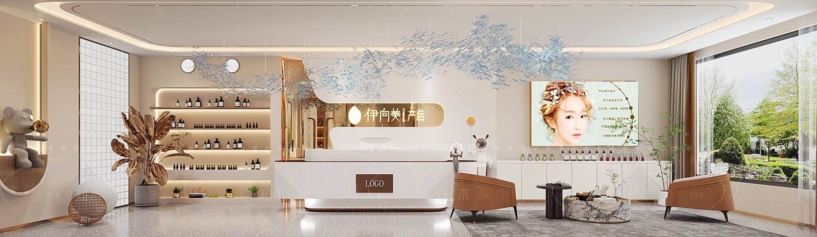 现代美容SPA店3D模型下载【ID:1139532871】