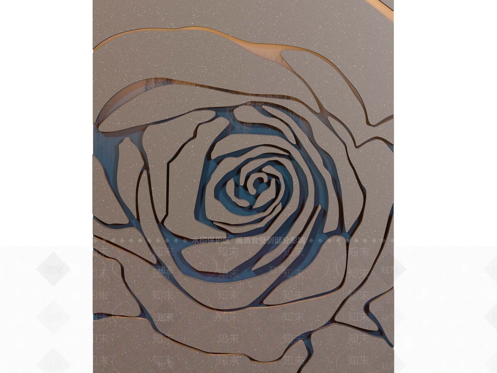 现代花朵浮雕背景墙SU模型下载【ID:1139533004】