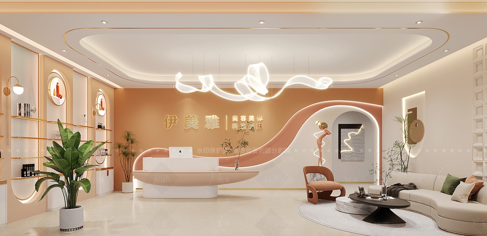 现代美容SPA店3D模型下载【ID:1139534286】