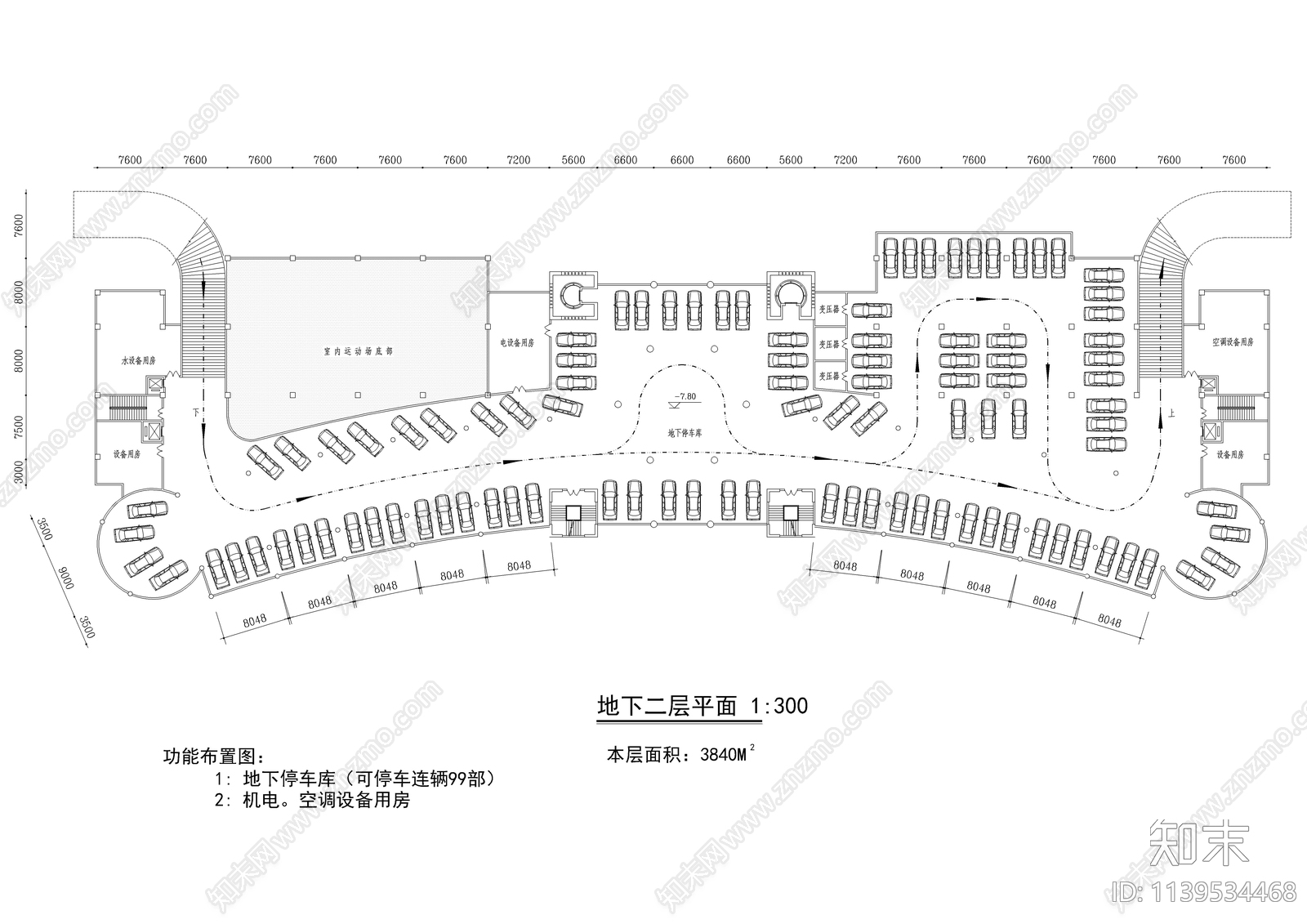 三层会所建筑cad施工图下载【ID:1139534468】