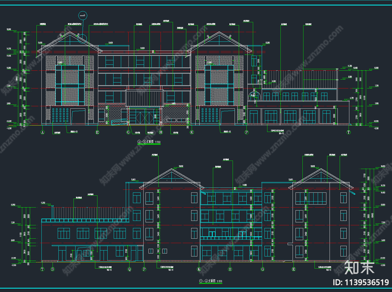 精选养老院建筑cad施工图下载【ID:1139536519】