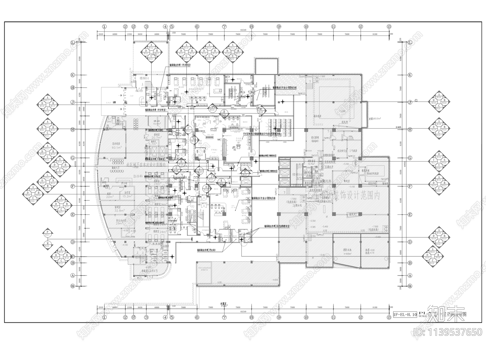 急救医疗中心室内装修cad施工图下载【ID:1139537650】