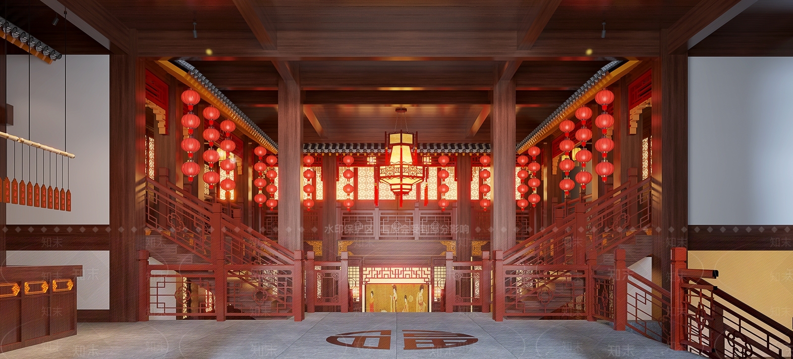 中式茶餐厅3D模型下载【ID:1139538193】