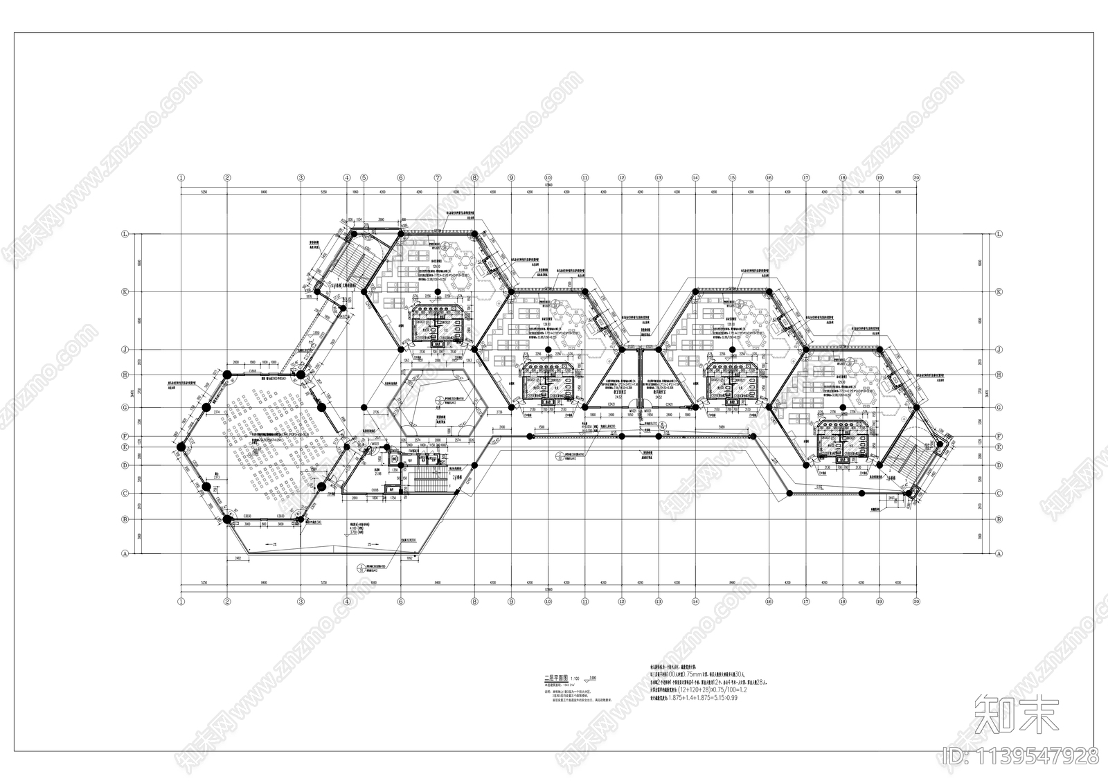 庙坡幼儿园建筑cad施工图下载【ID:1139547928】