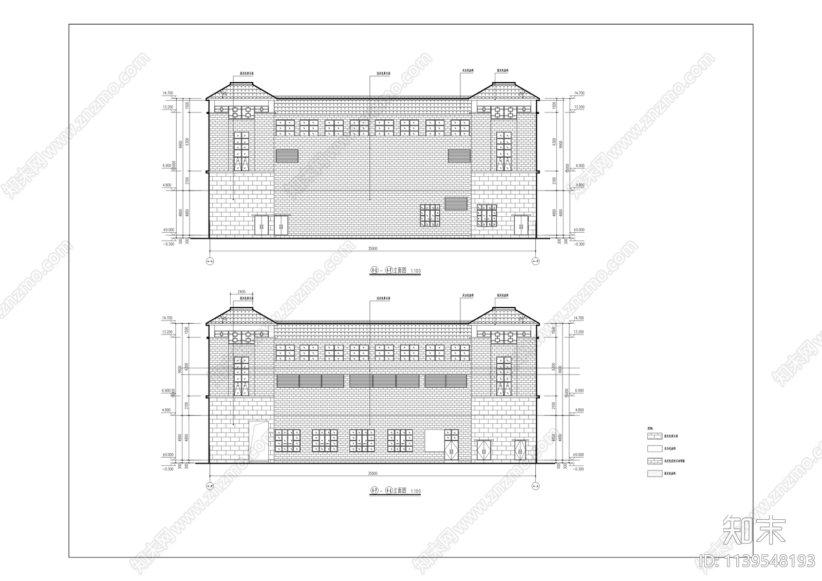 民族中学和庹家坳小学建筑cad施工图下载【ID:1139548193】
