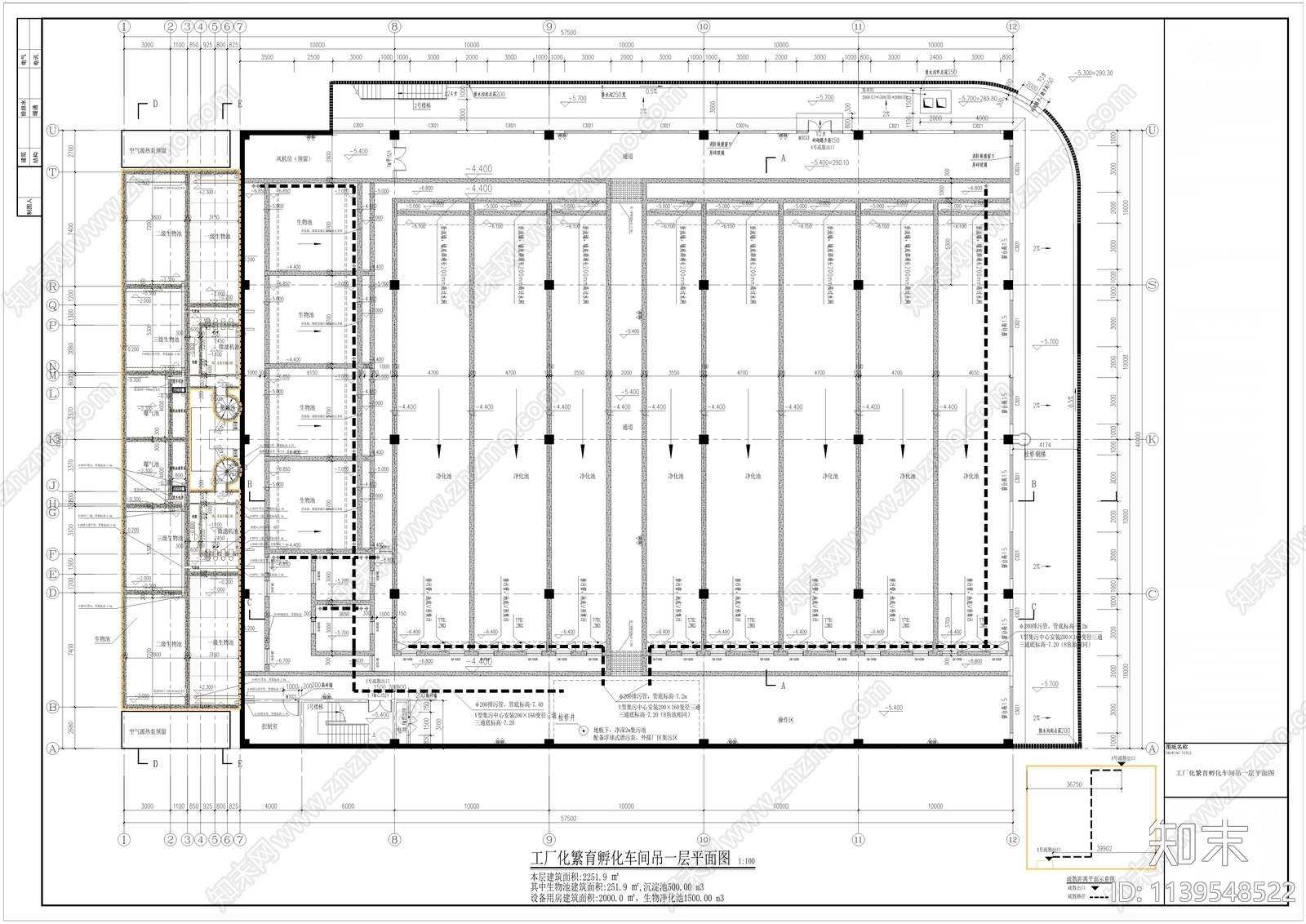水产工厂建筑cad施工图下载【ID:1139548522】