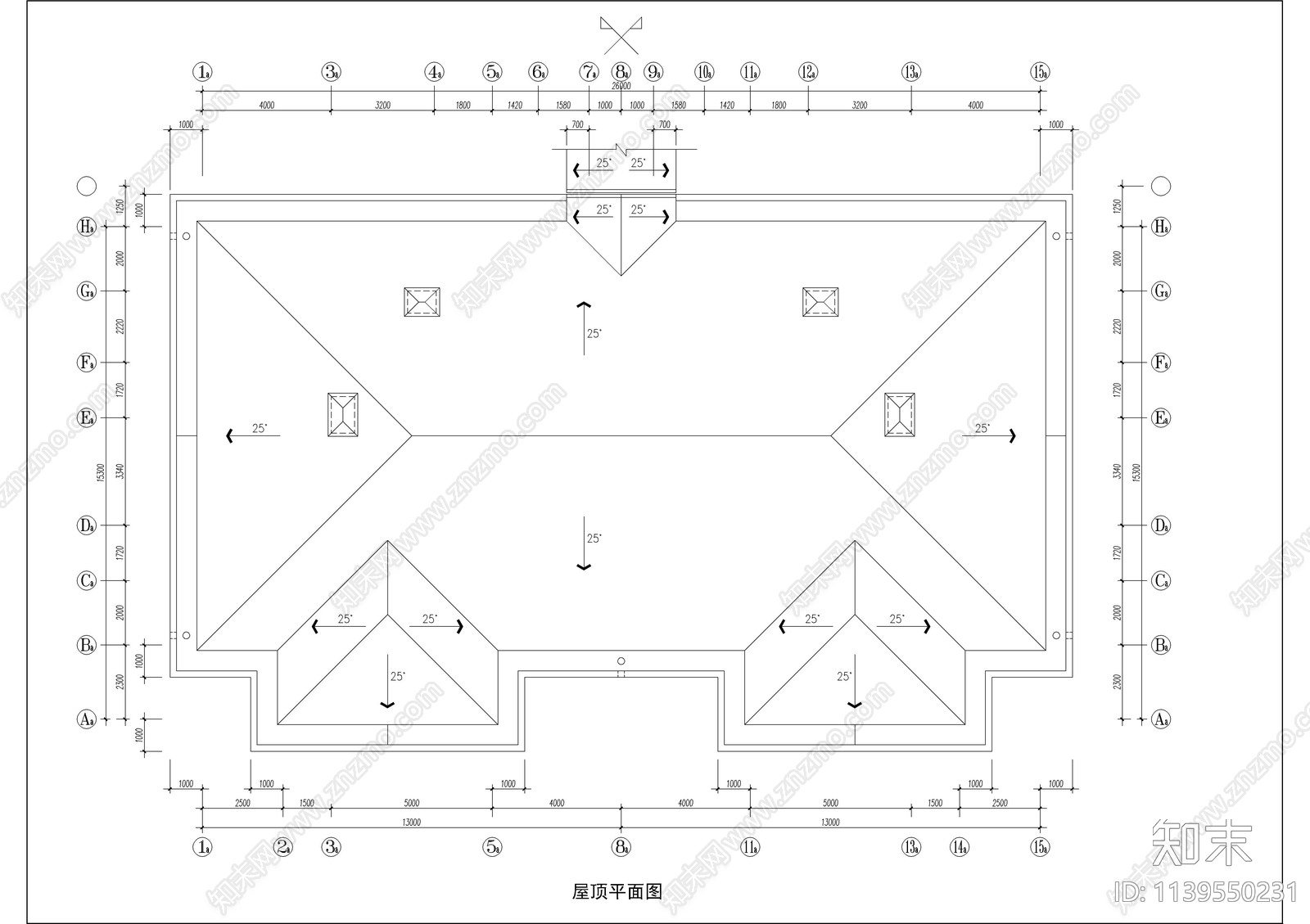 酒店式背书公寓建筑cad施工图下载【ID:1139550231】